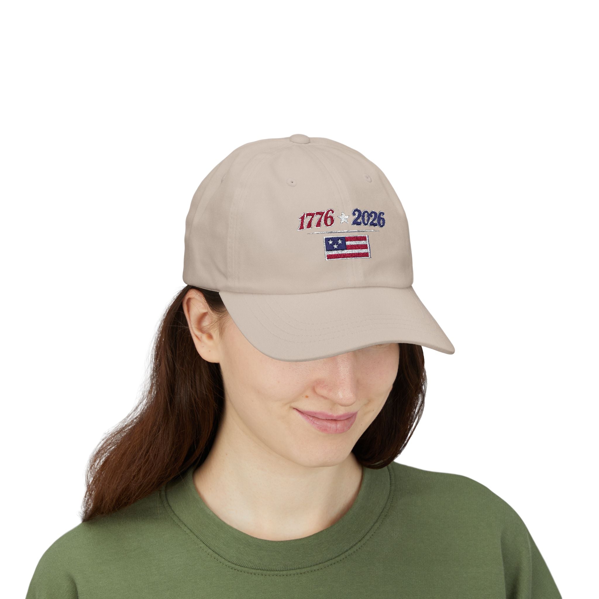 1776 2026 Flag Dad Cap Embroidered Patriotic Birthday Baseball Hat