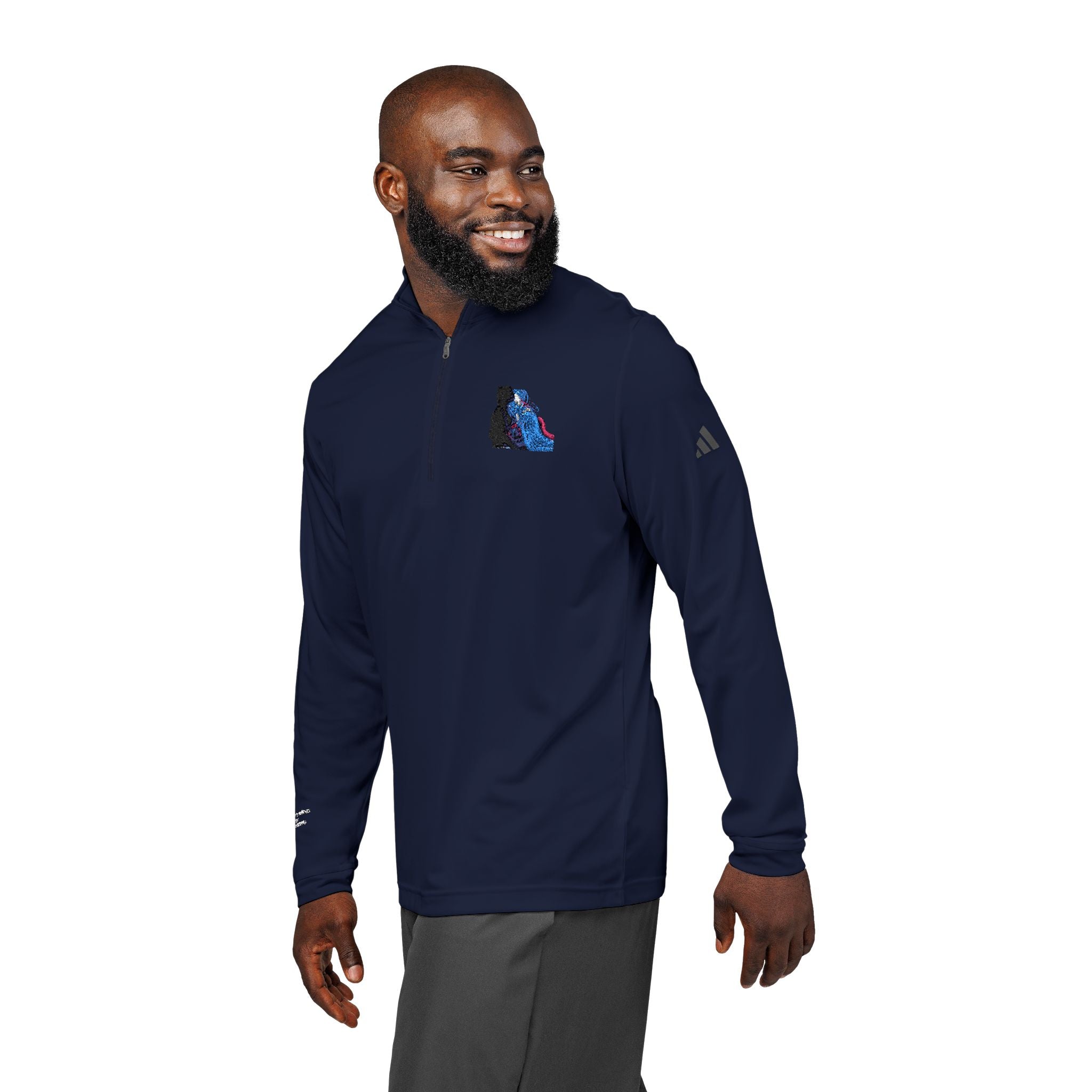 Adidas® Quarter-Zip Pullover with  UPF 50+ sun protection