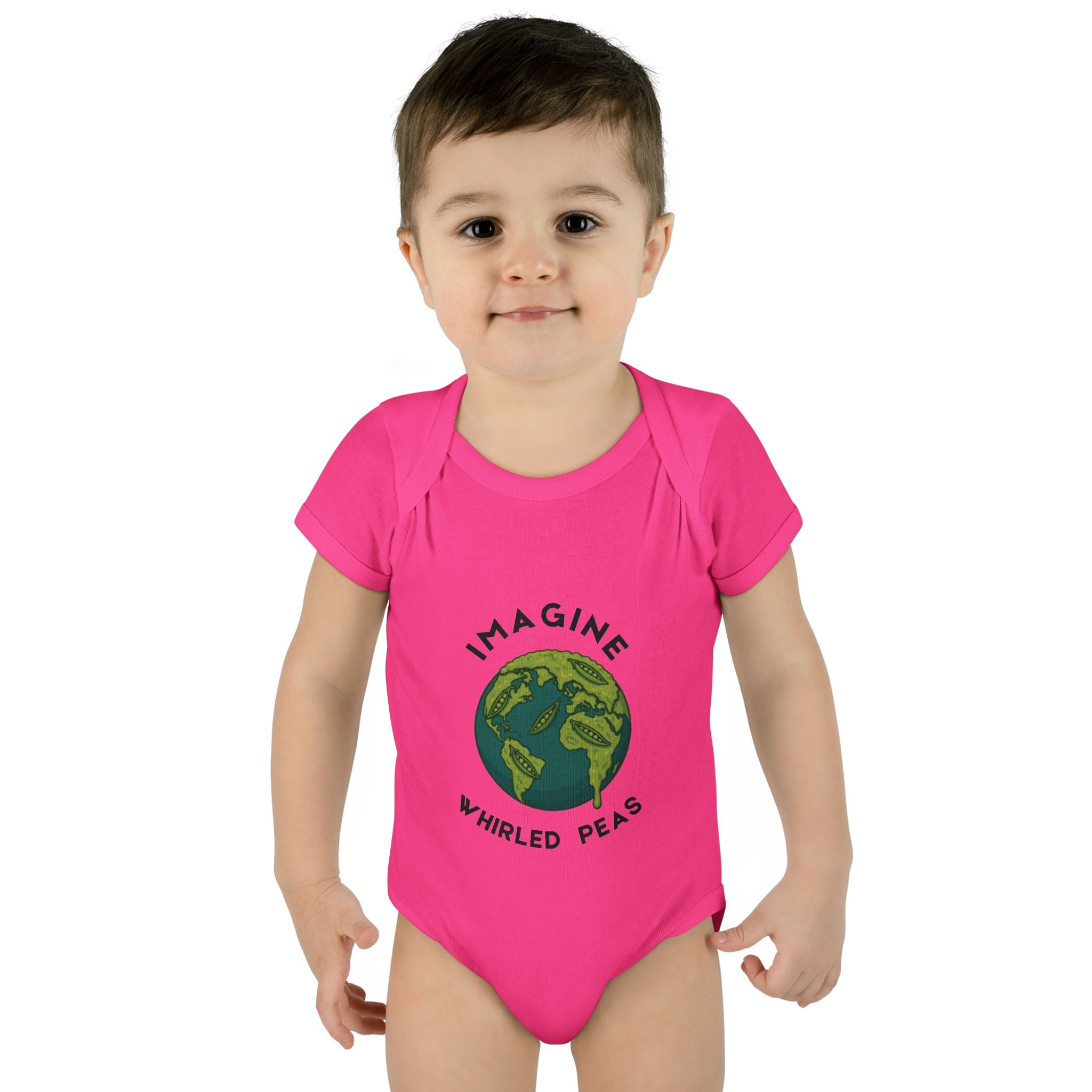 Imagine Whirled Peas Whimsical Baby Onesie