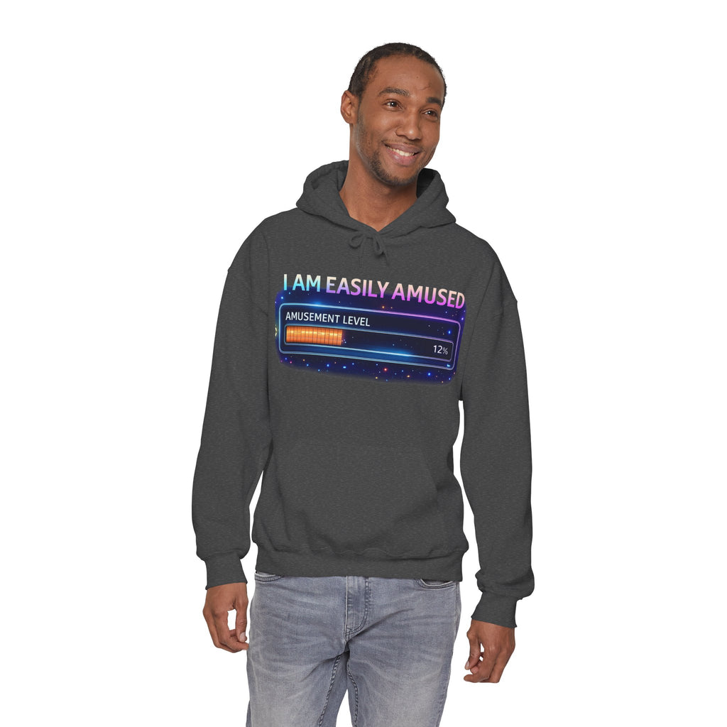 I Am Easily Amused Level Meter Hoodie | Funny Gamer Sweatshirt