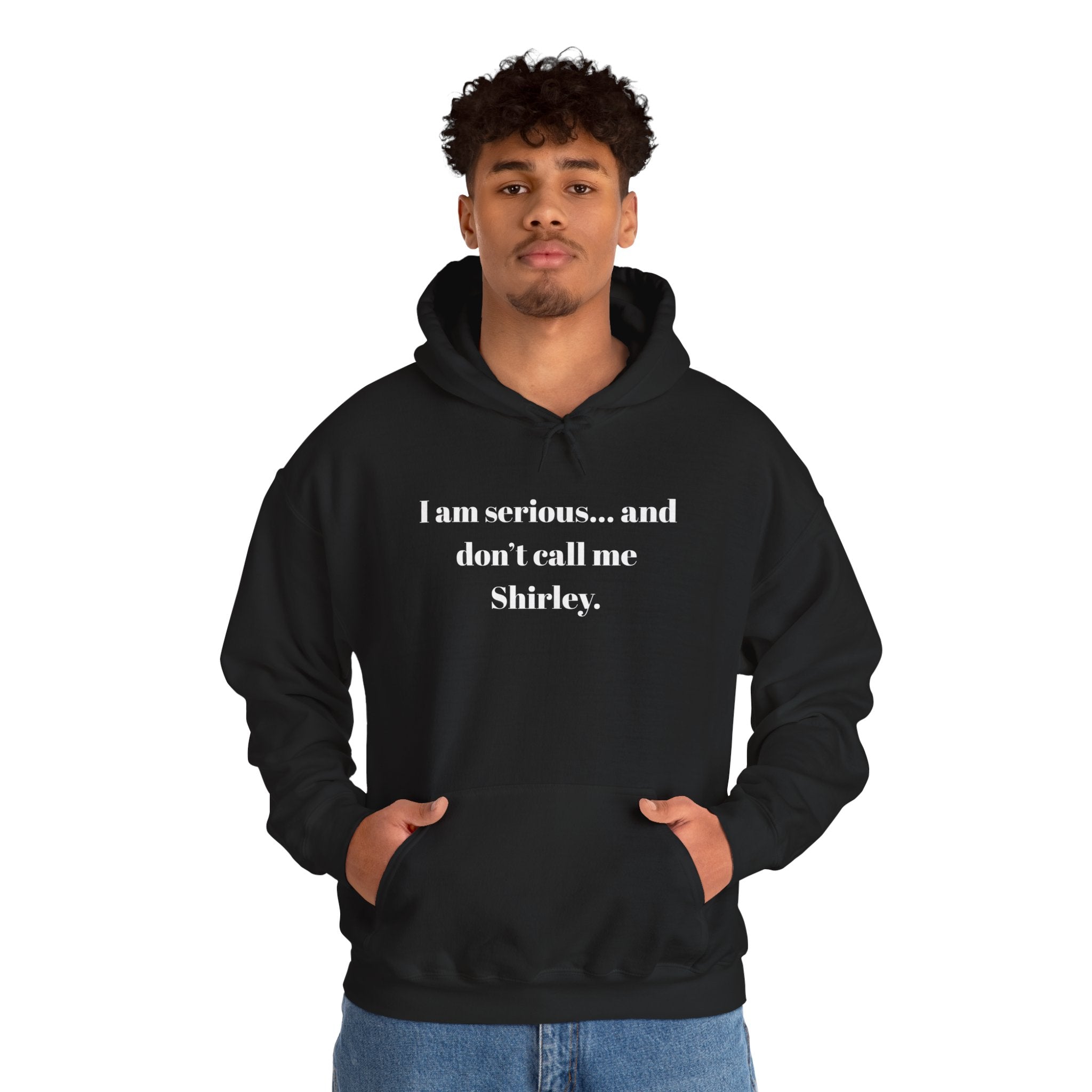 I am serious... and don't call me Shirley." Funny Airplane movie Quote Pullover hoodie