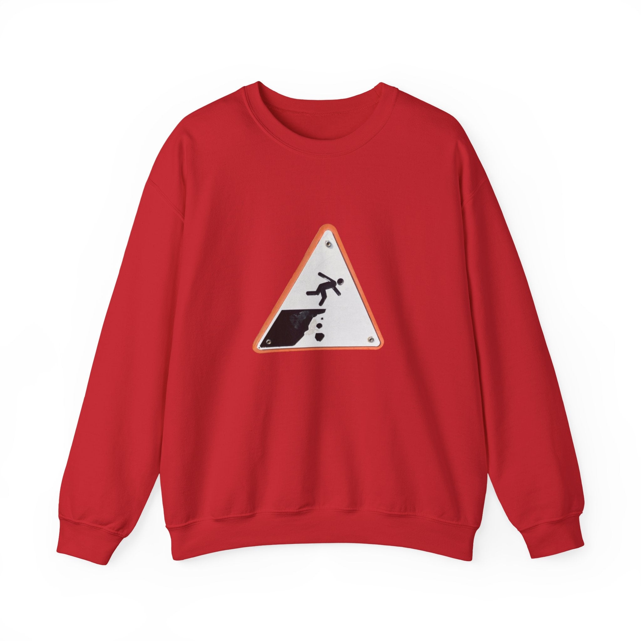 Irish Cliff Edge Warning sign funny Graphic Crewneck Sweatshirt: