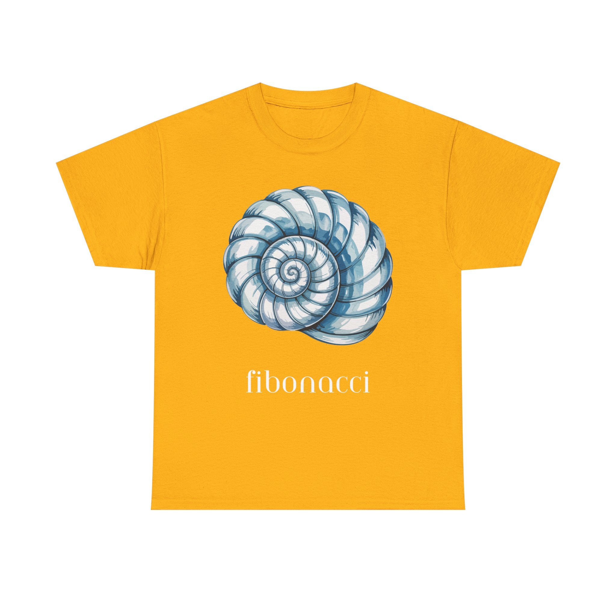Fibonacci Spiral Tee, Unisex Heavy Cotton Shirt
