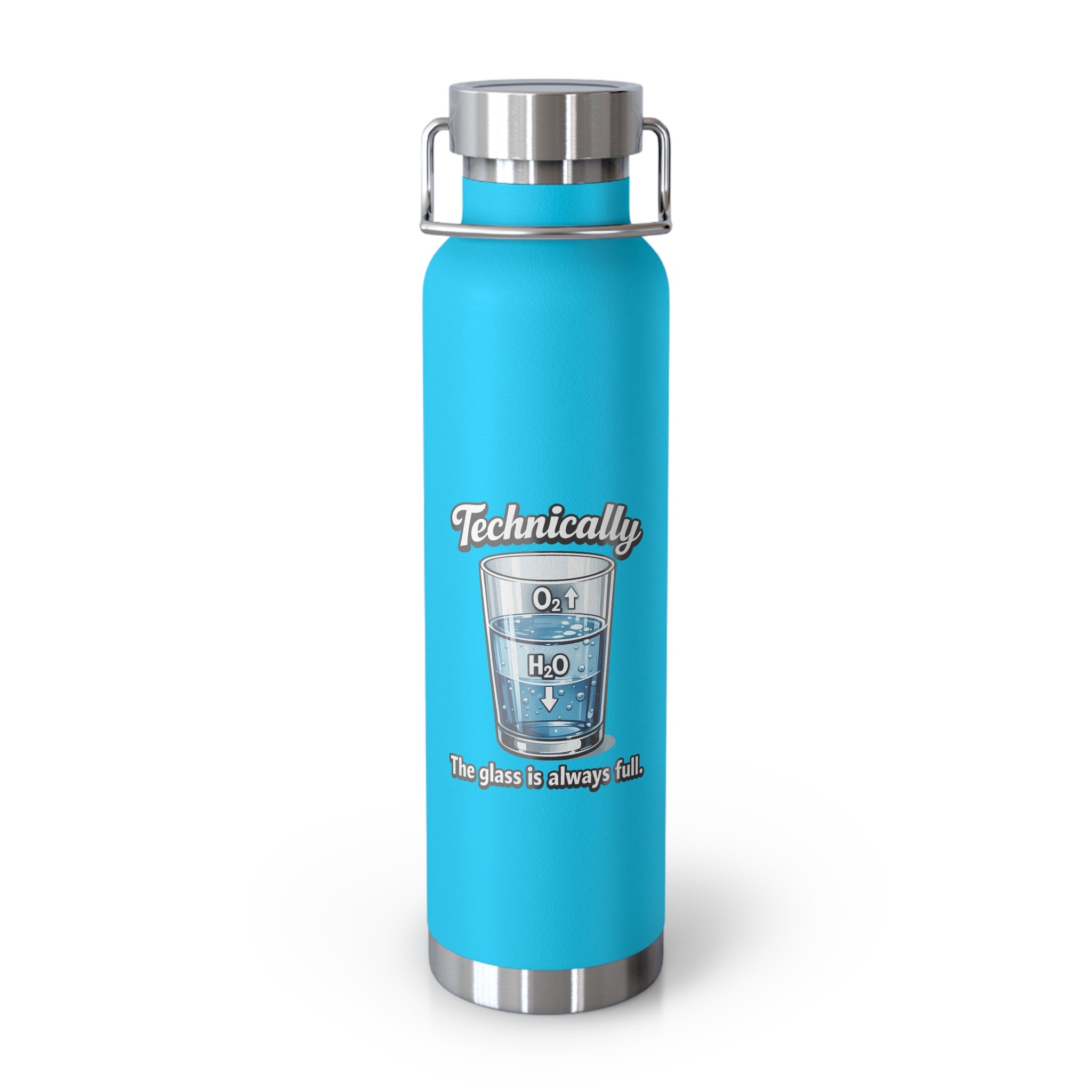 Technically the glass is halfway full Copper Vacuum Insulated Bottle
