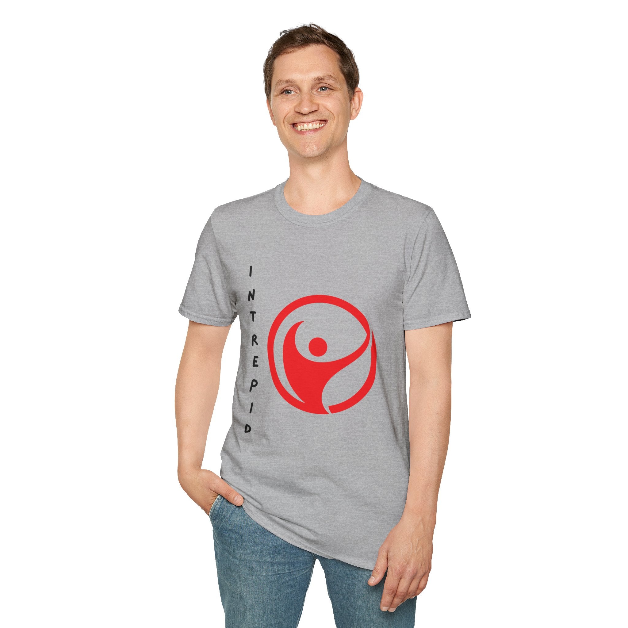 Intrepid Red Human Emblem T-Shirt | Empowerment Logo Tee