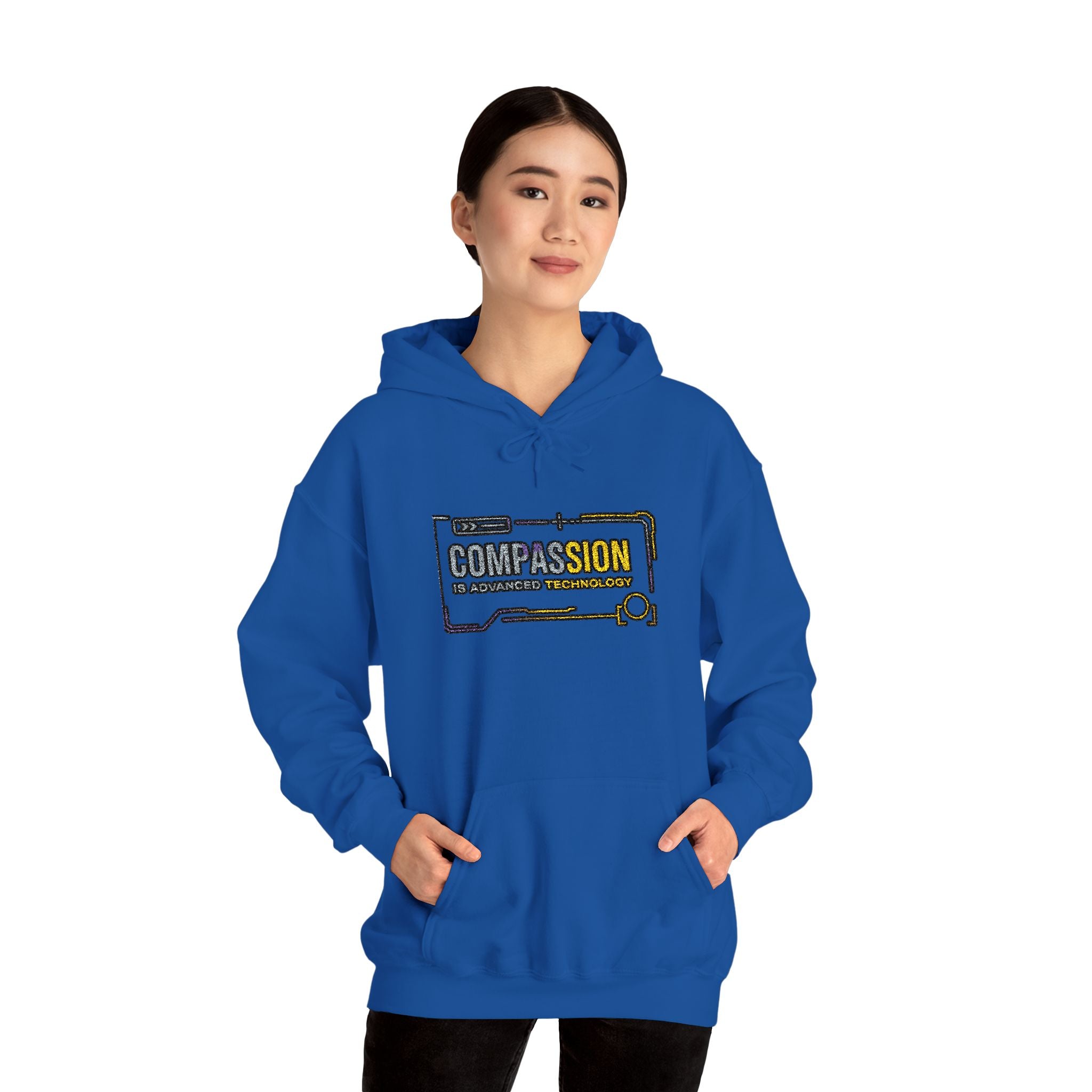 Compassion is Advanced Technology Embroidered Hoodie