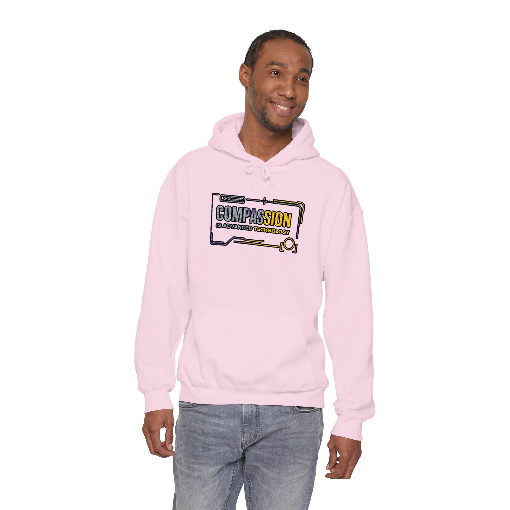 Compassion is Advanced Technology Embroidered Hoodie