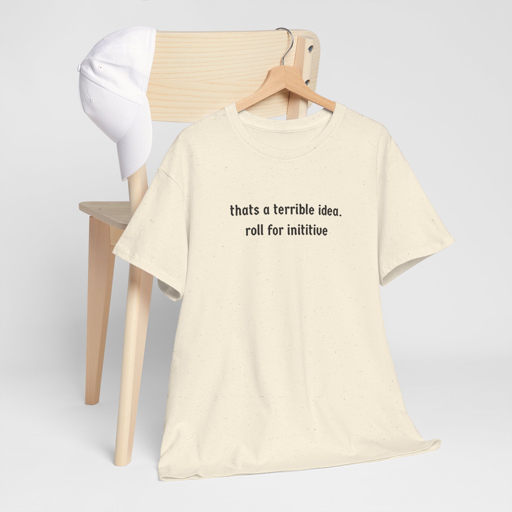 thats a terrible idea roll for initiative T-Shirt | RPG D&D Dice Shirt