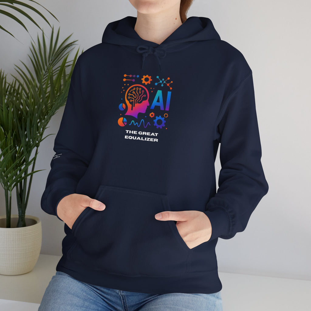 AI-Inspired Unisex Heavy Blend Hoodie, Cozy Sweatshirt