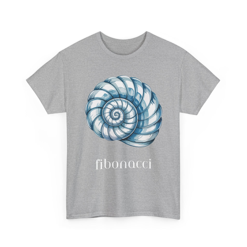 Fibonacci Spiral Tee, Unisex Heavy Cotton Shirt