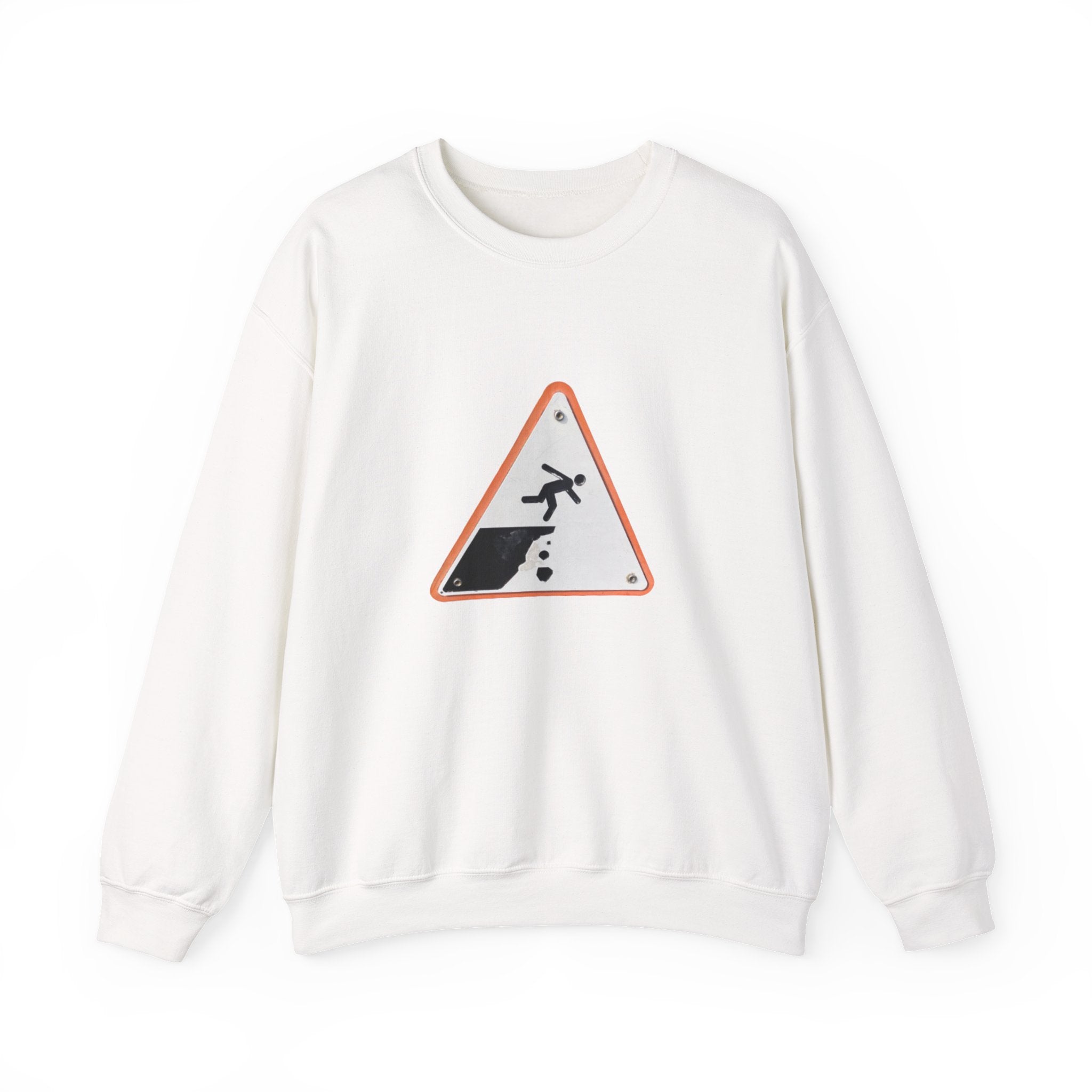 Irish Cliff Edge Warning sign funny Graphic Crewneck Sweatshirt: