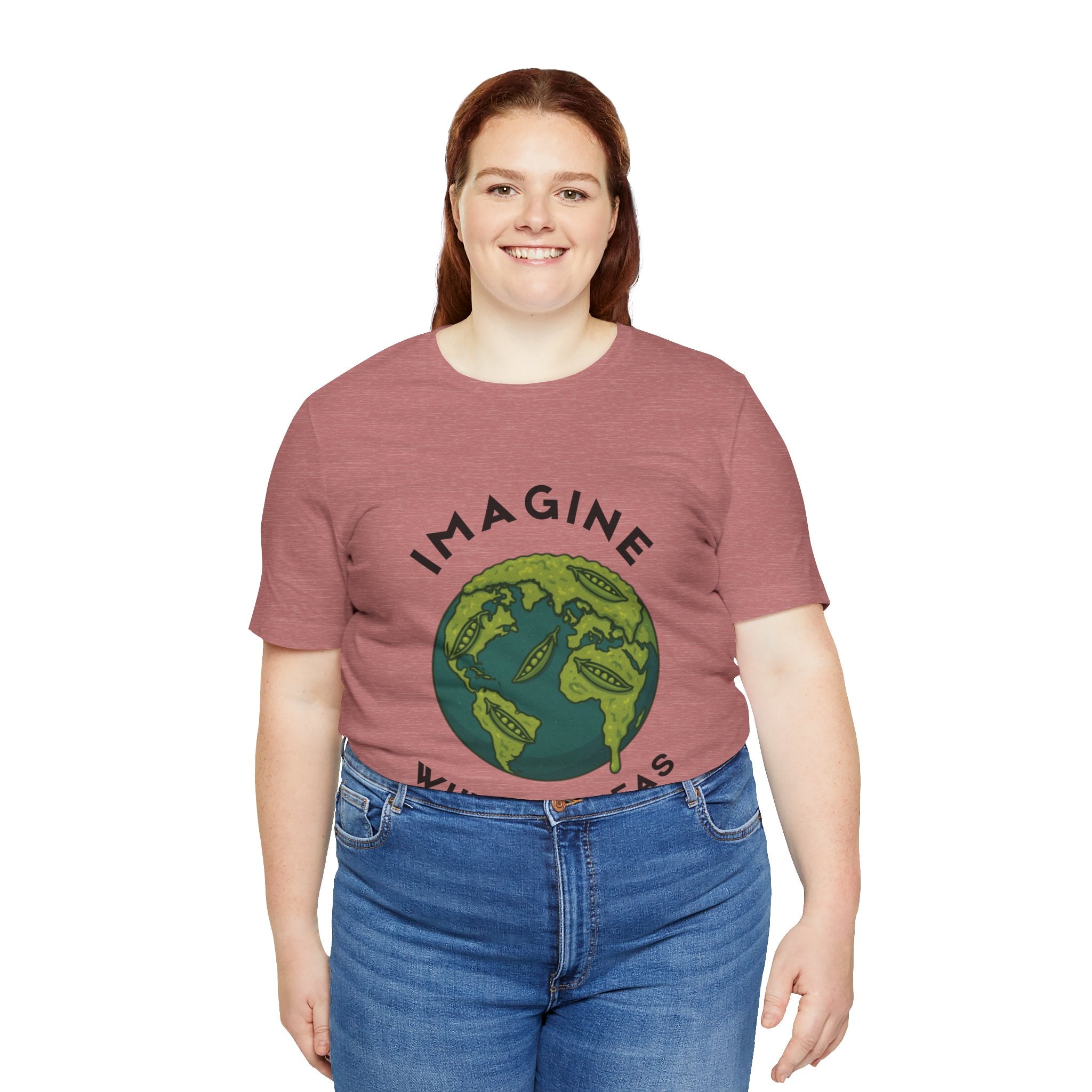 Imagine Whirled Peas Short Sleeve Tee, Eco-Friendly T-Shirt