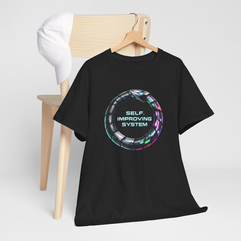 Self Improving System T-Shirt | Retro Futuristic Ouroboros Tee
