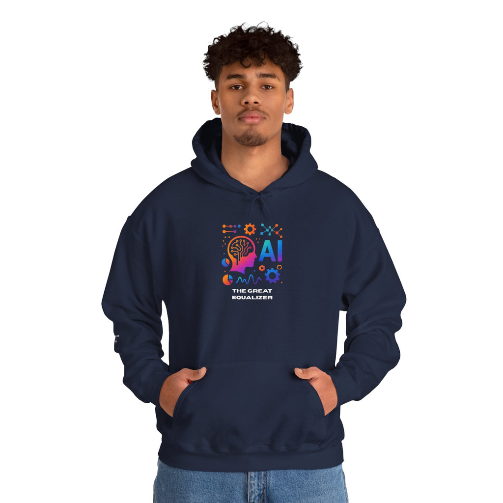 AI-Inspired Unisex Heavy Blend Hoodie, Cozy Sweatshirt
