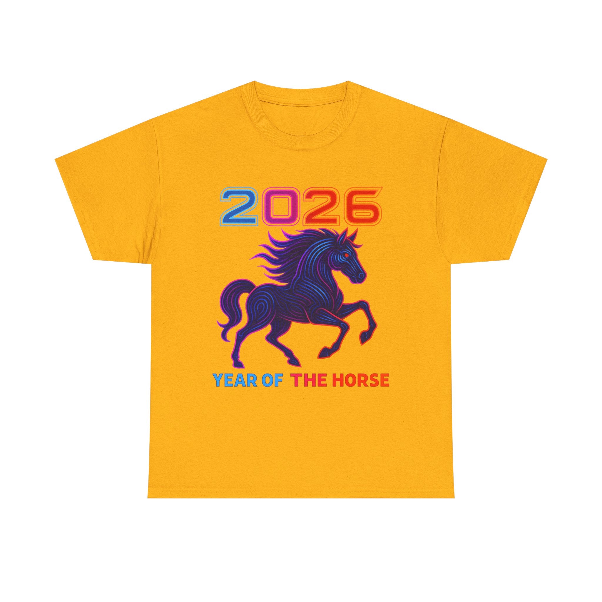 2026 Year of the Horse T-Shirt | Neon Stallion Graphic Tee