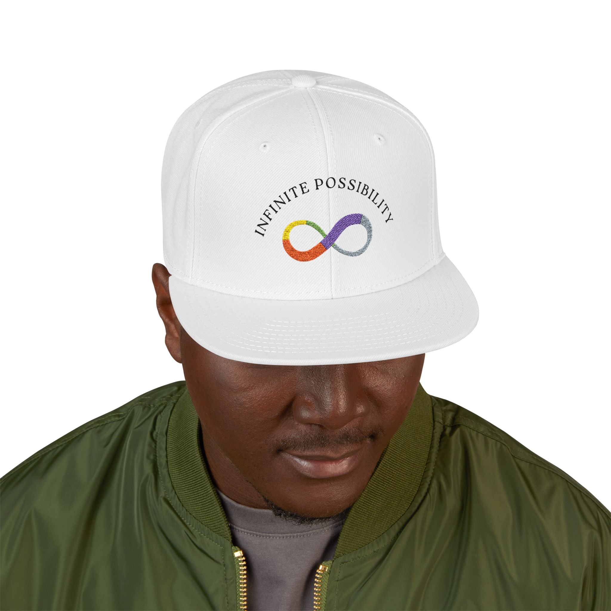 Infinite Possibilities Colorful Infinity Snapback Hat, Embroidered  Unisex Adjustable Cap,