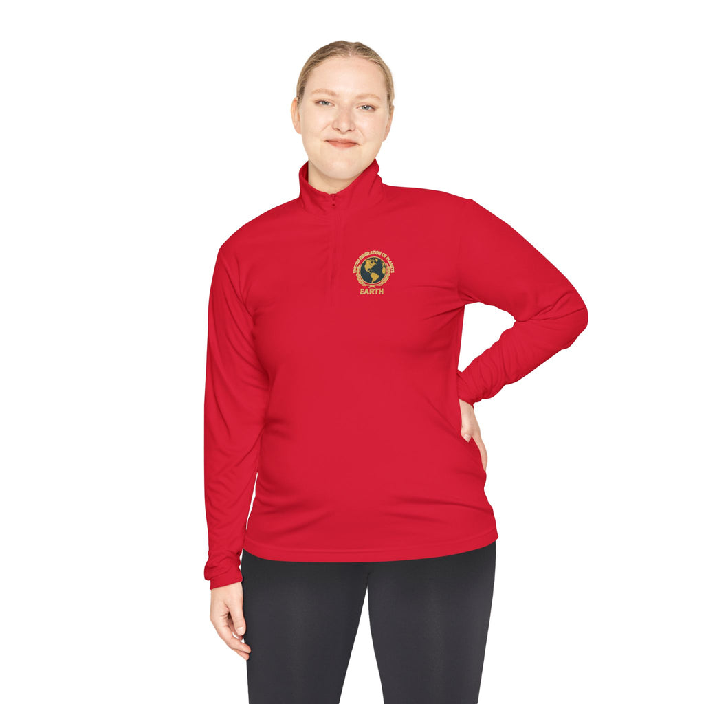 Star Trek United Federation of Planets Unisex Quarter-Zip Pullover - Comfortable, Stylish Outerwear for Outdoor Adventures, Casual Wear,