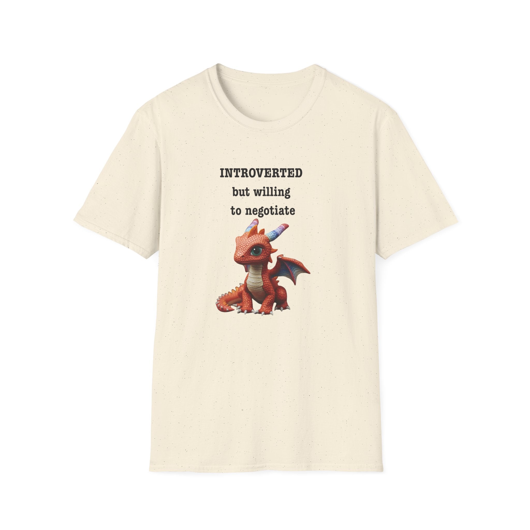 Introverted but Willing to Negotiate T-Shirt — Cute Dragon Graphic Tee