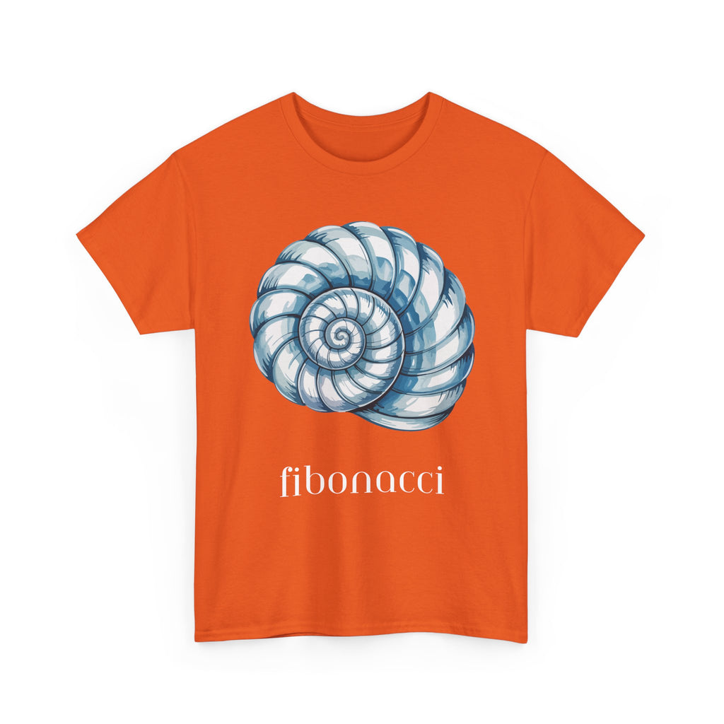 Fibonacci Spiral Tee, Unisex Heavy Cotton Shirt