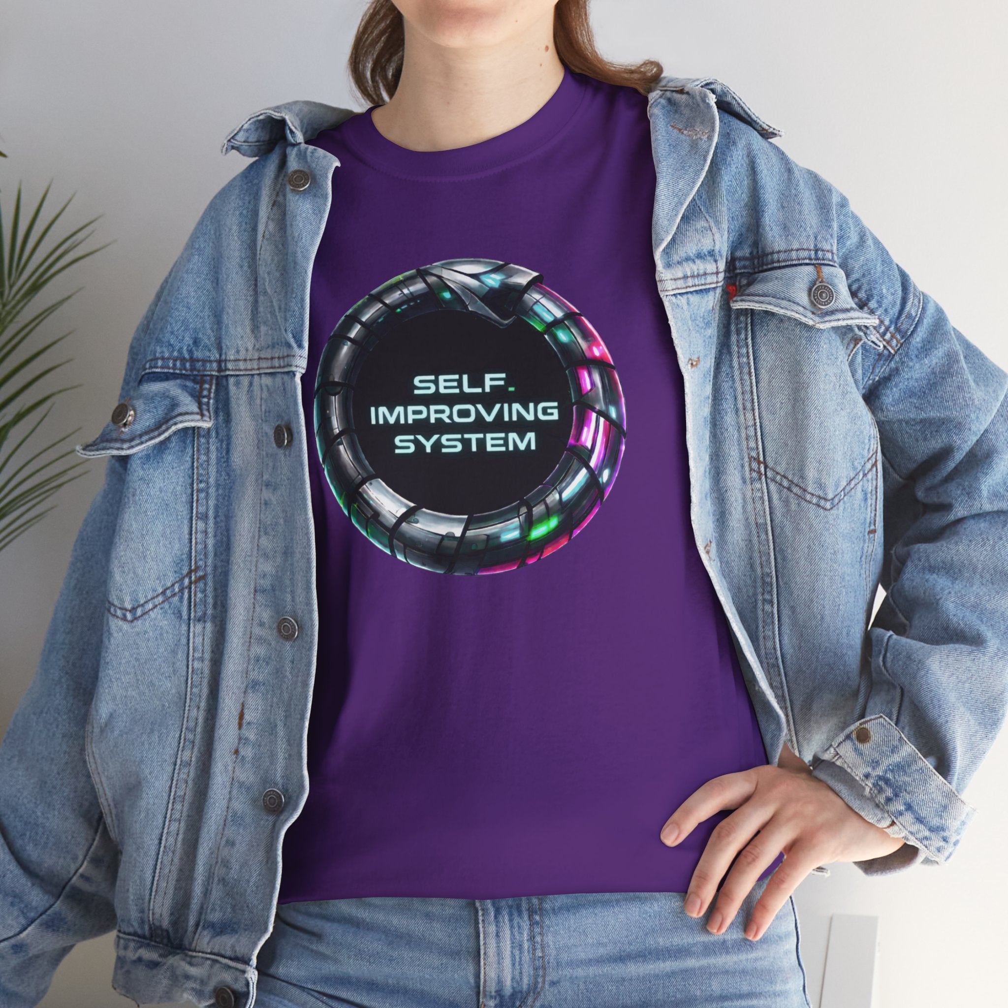 Self Improving System T-Shirt | Retro Futuristic Ouroboros Tee