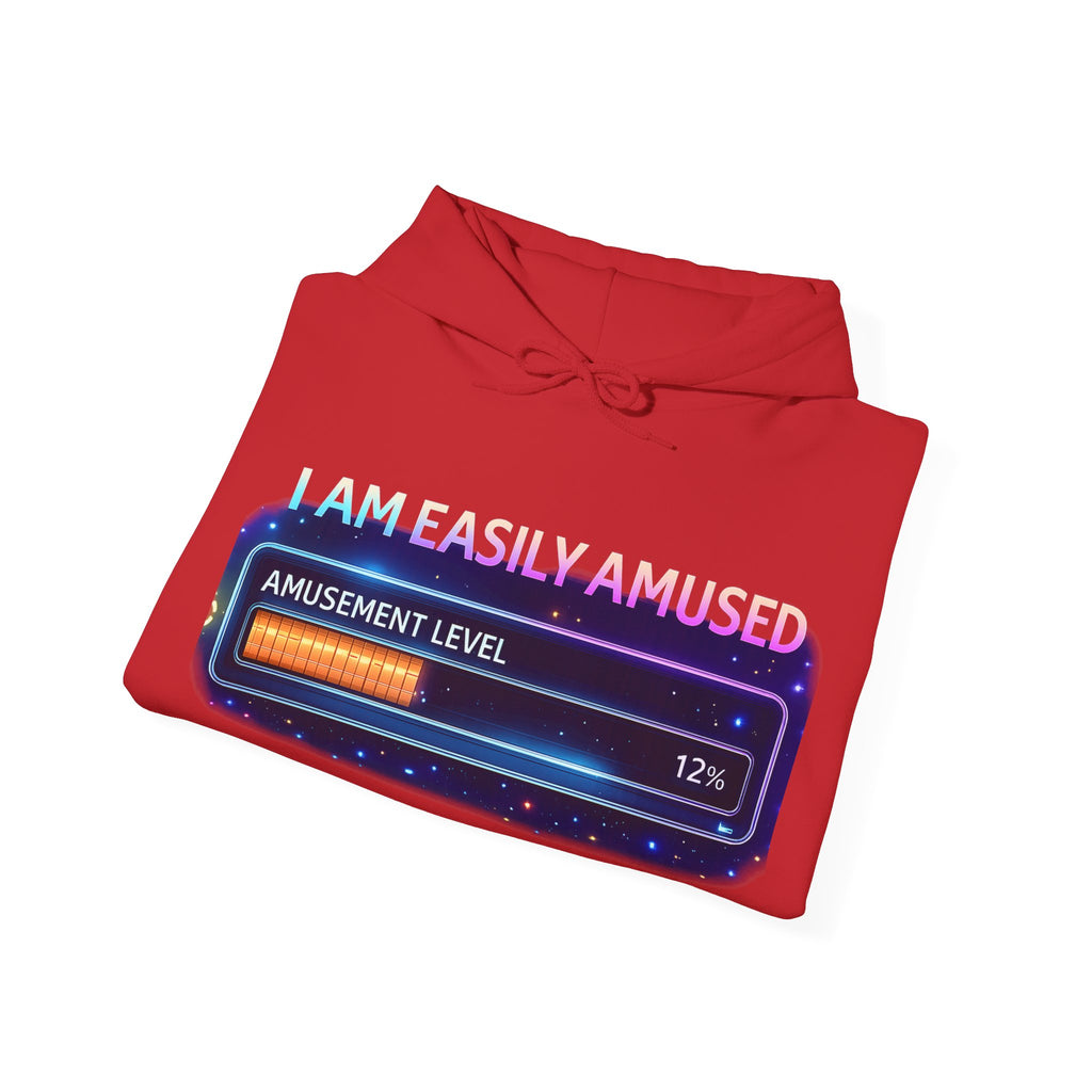 I Am Easily Amused Level Meter Hoodie | Funny Gamer Sweatshirt