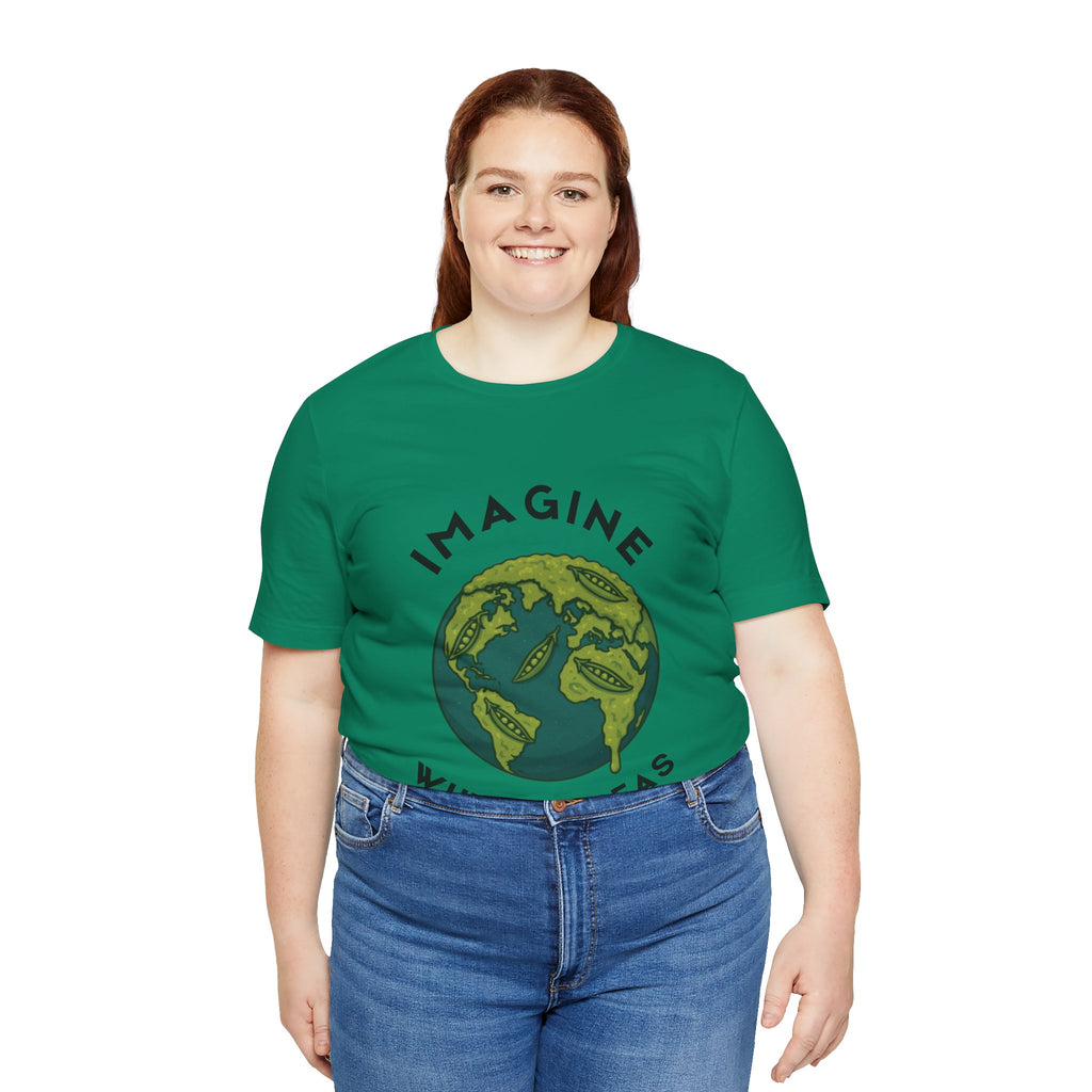 Imagine Whirled Peas Short Sleeve Tee, Eco-Friendly T-Shirt