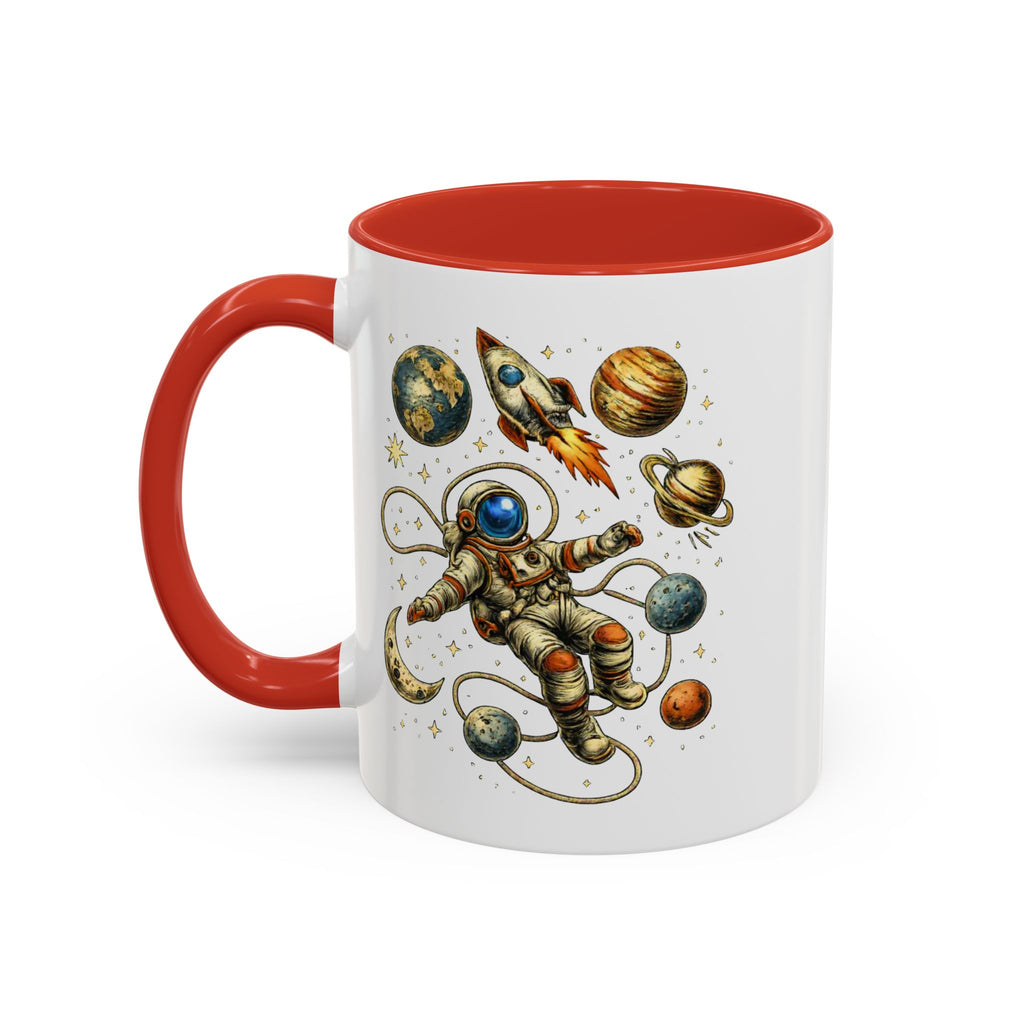 Astronaut in Space Coffee Mug | Rocket Planets Solar System