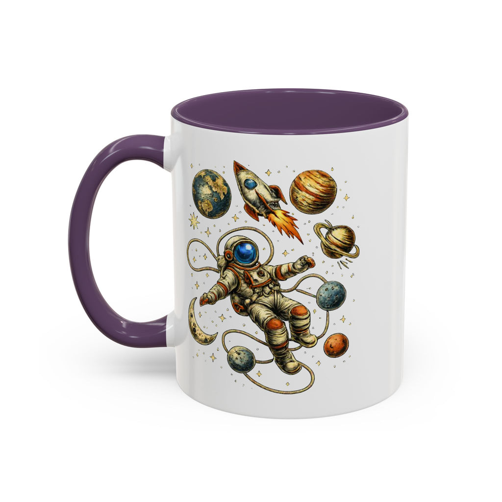 Astronaut in Space Coffee Mug | Rocket Planets Solar System