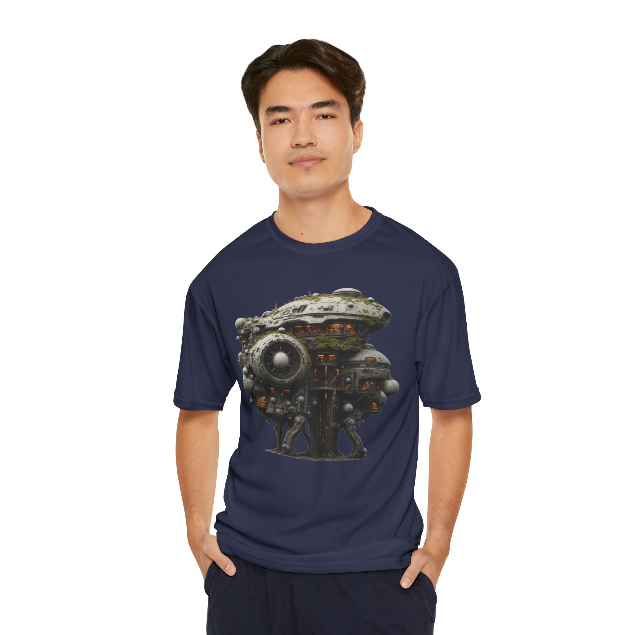 Steampunk Walking Machine performance T-Shirt | Sci-Fi Mechanical Illustration