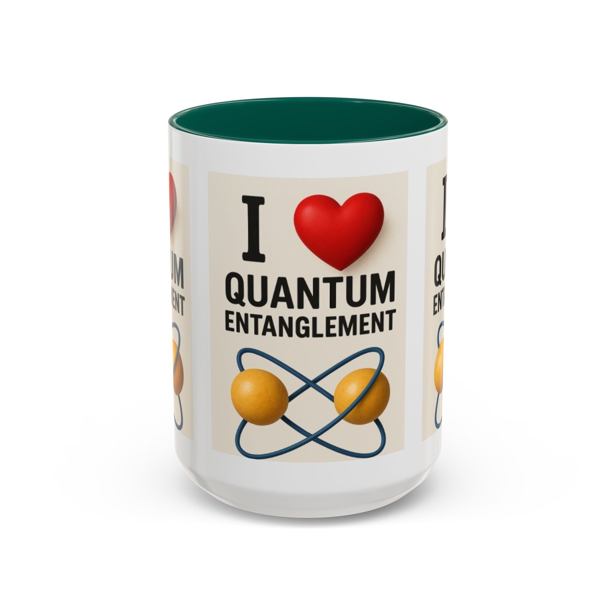 I Love Quantum Entanglement Mug – Science Nerd Coffee Mug