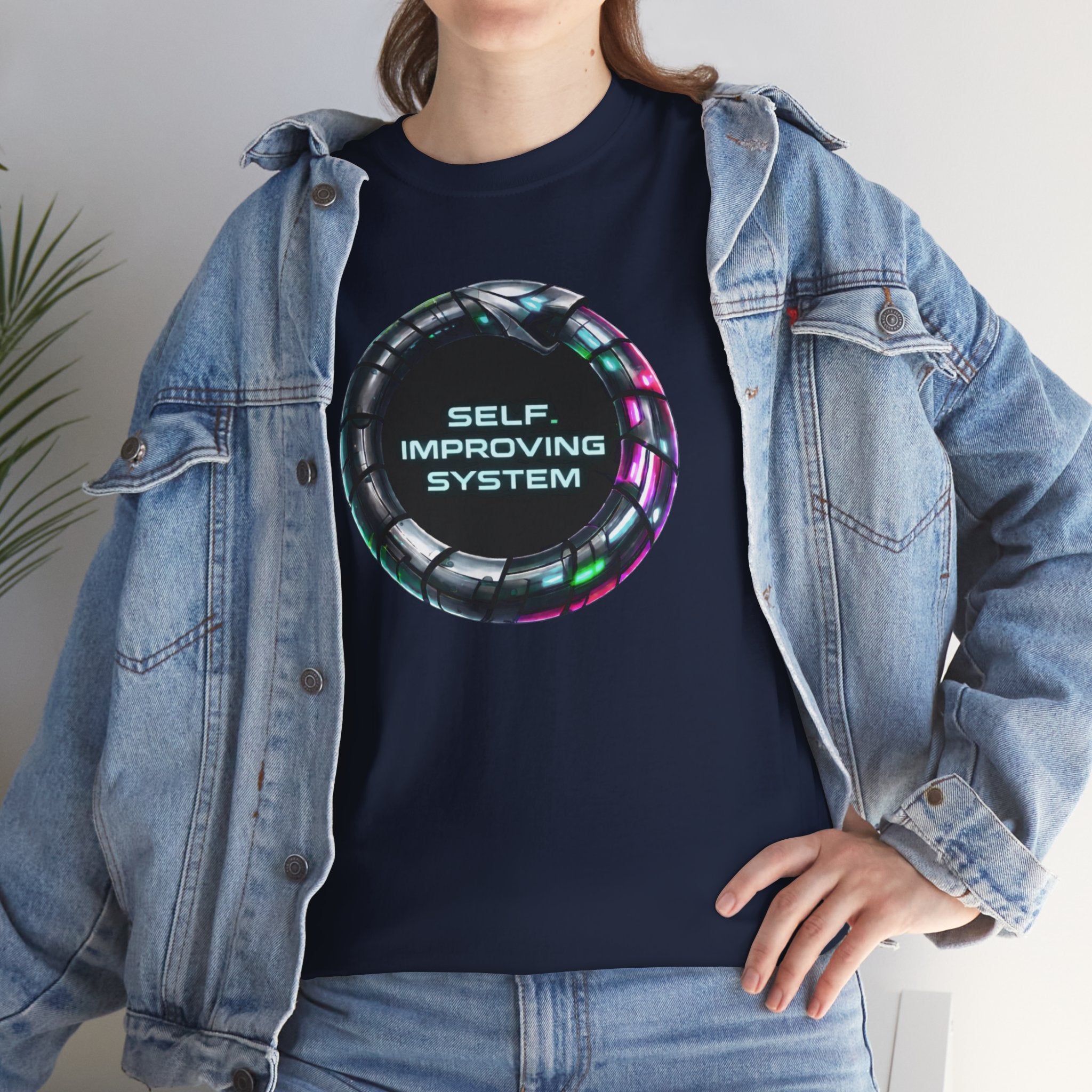 Self Improving System T-Shirt | Retro Futuristic Ouroboros Tee