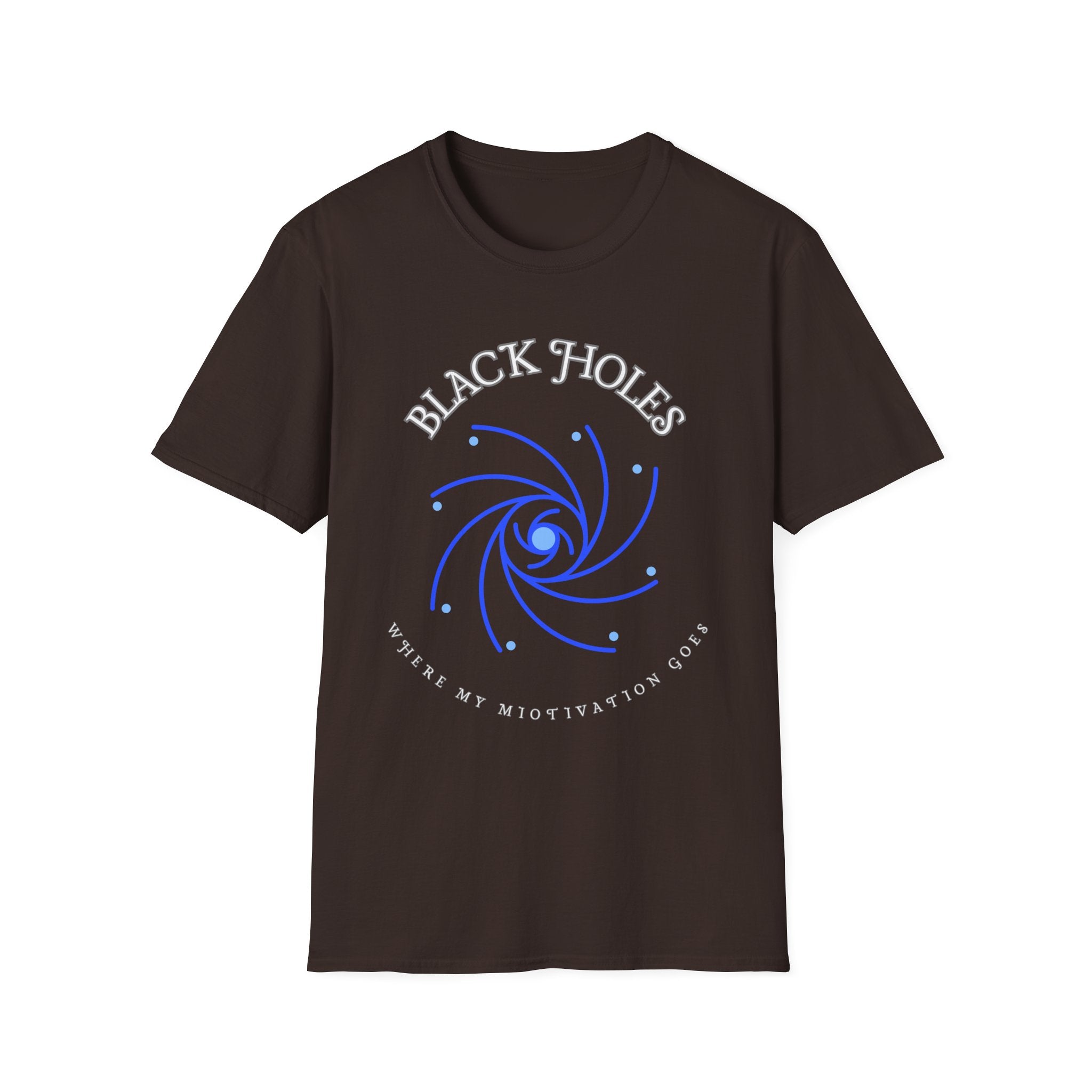 Black Holes Where My Motivation Goes graphic T-Shirt funny gamer nerd shirt