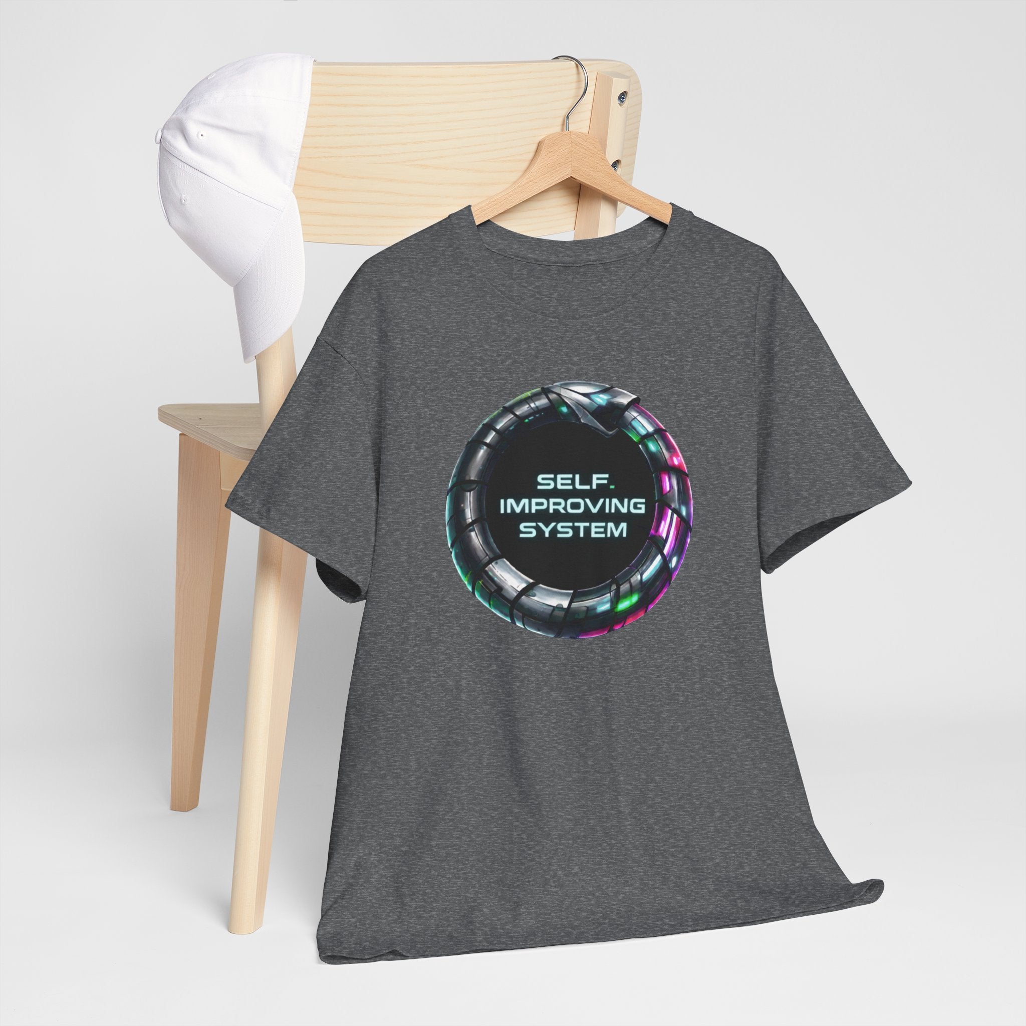 Self Improving System T-Shirt | Retro Futuristic Ouroboros Tee