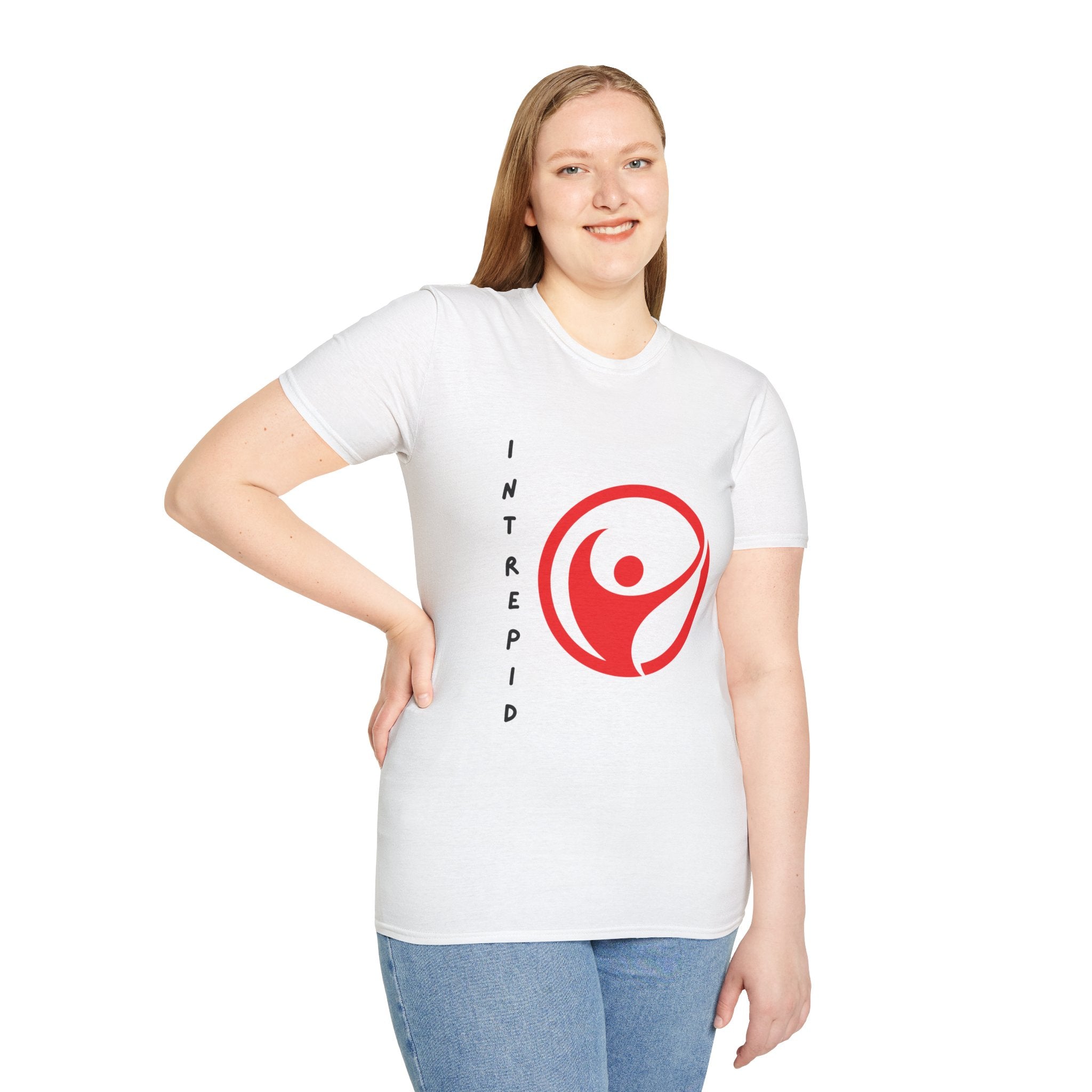 Intrepid Red Human Emblem T-Shirt | Empowerment Logo Tee
