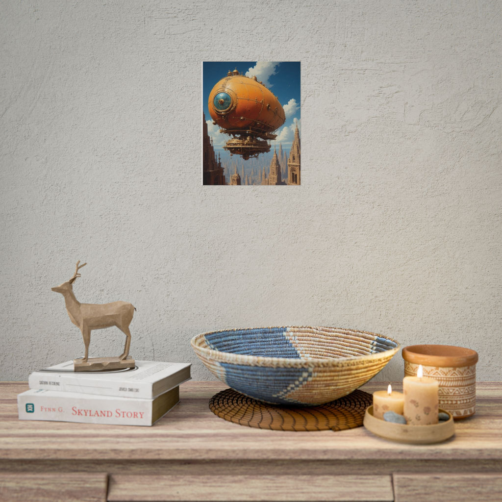 Bled Zeppelin Steampunk Airship Rolled Posters