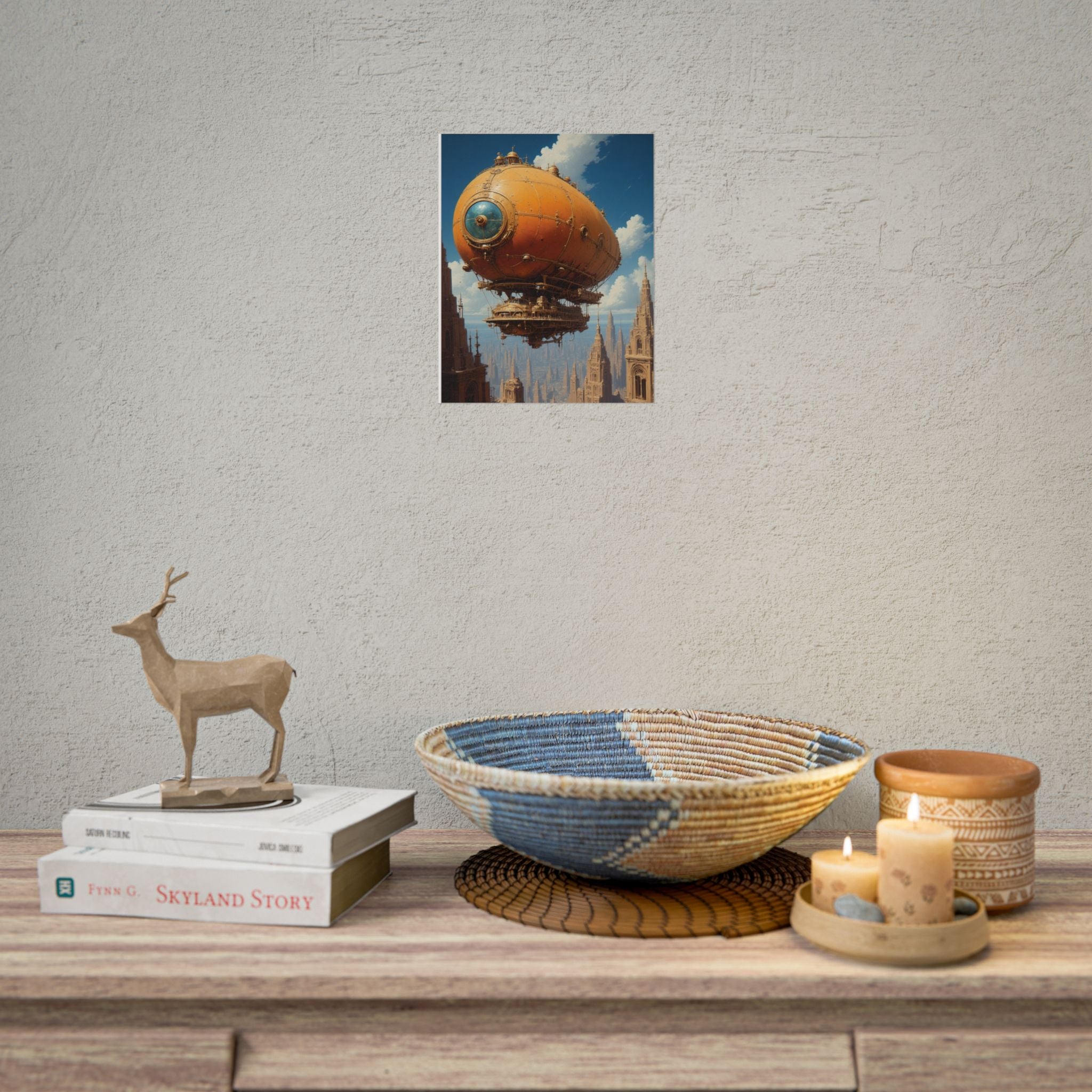 Bled Zeppelin Steampunk Airship Rolled Posters