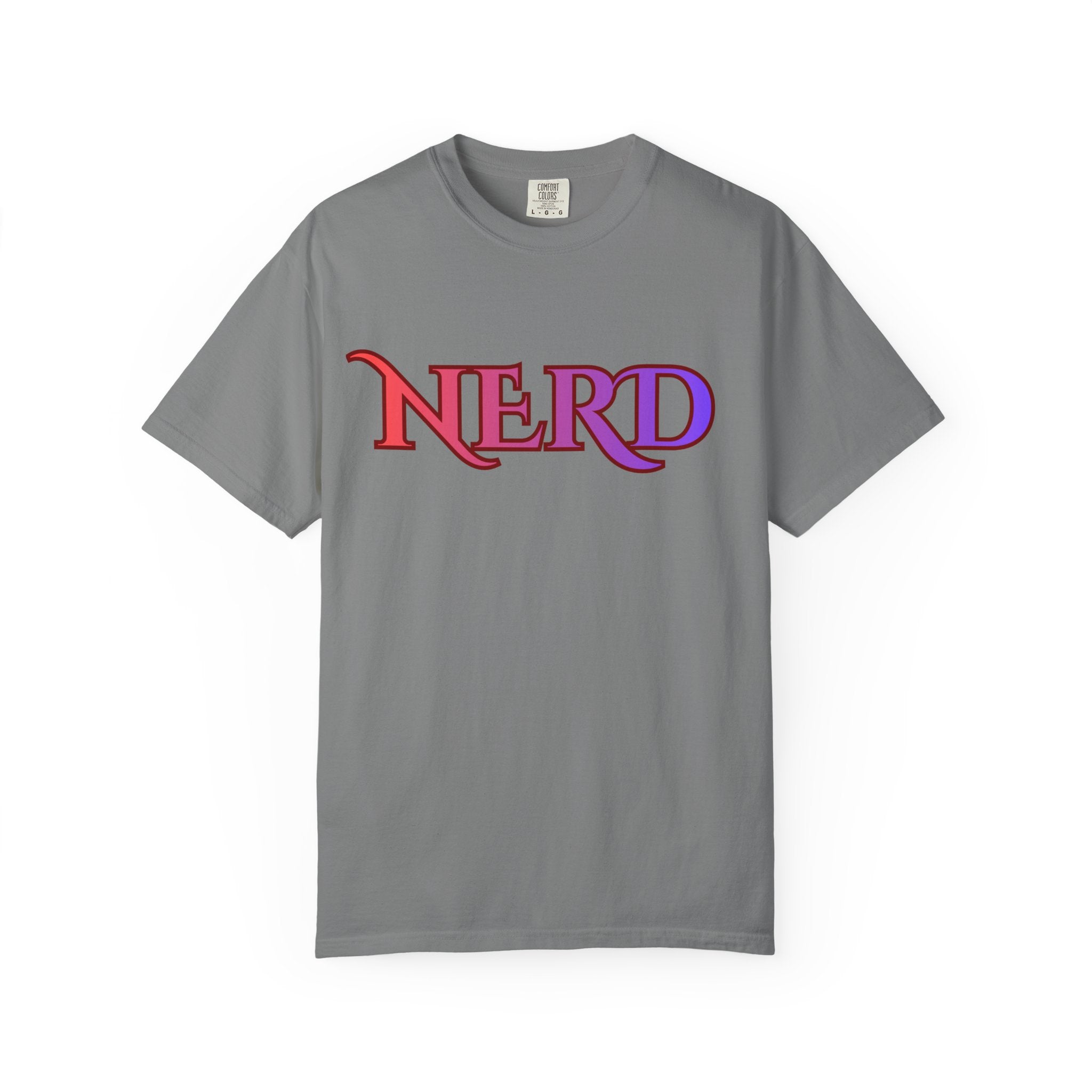 Funny Nerd Shirt, colorful lettering, Cool Nerd gifts Science Nerd Unisex Comfort Colors tee