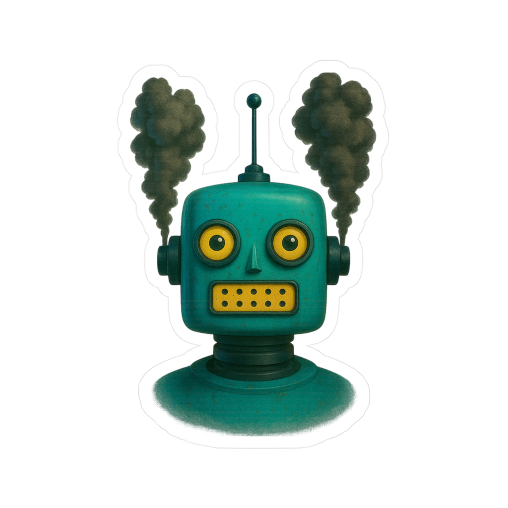 Playful Robot Vinyl Decals, Fun Decoration, Nerdy Gifts, Cute Stickers for Kids, Gift for Tech Lovers, Unique Home Décor