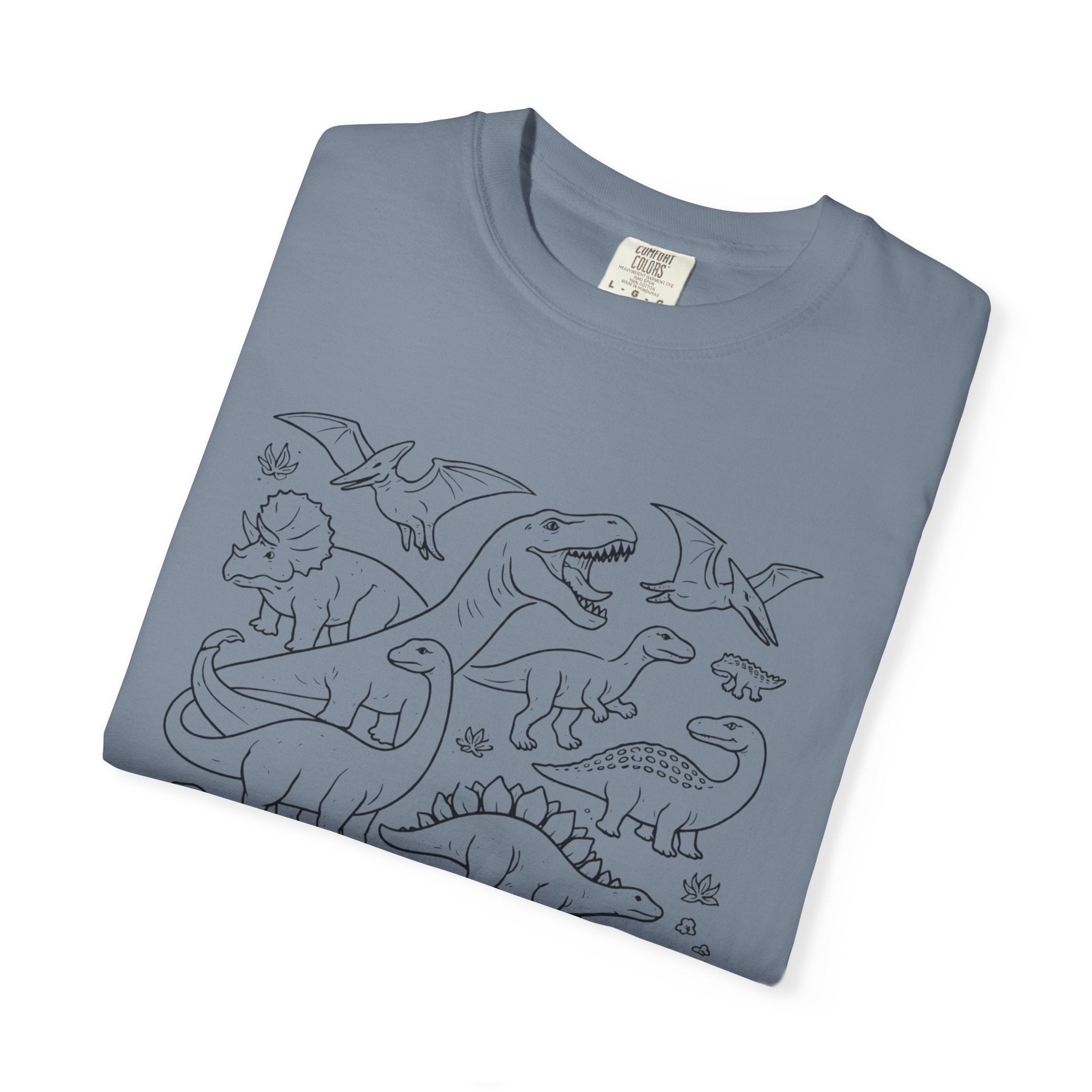Dinosaur Doodle Tee — Alien & Dino Line Art T-Shirt