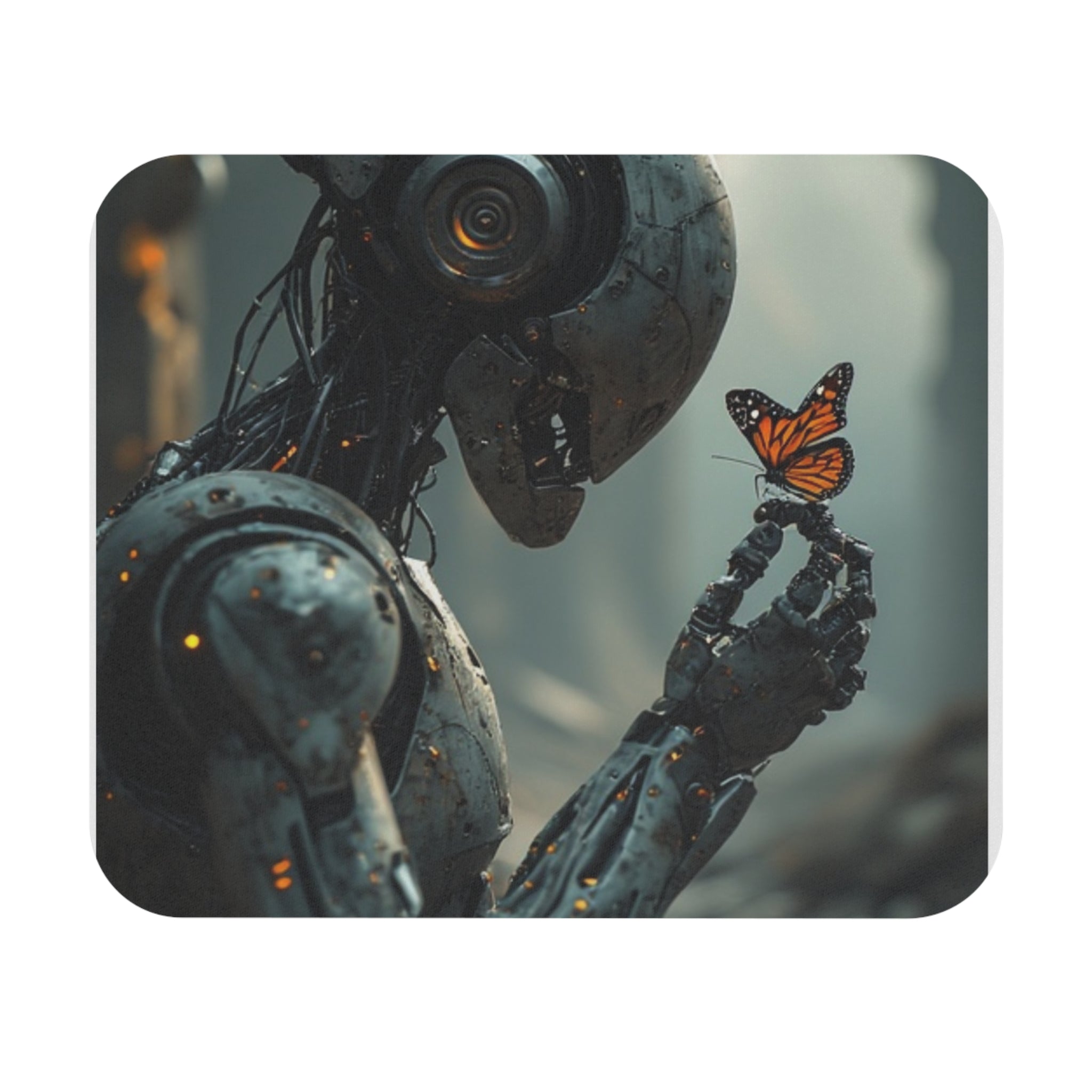 Robot Butterfly Mouse Pad
