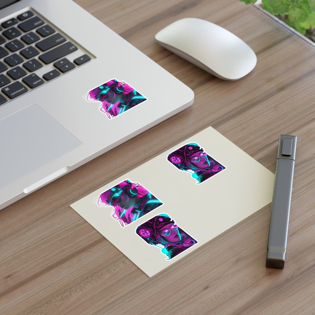 Steam punk neon Hero Sticker Sheets Featuring Cool Retro Designs, Laptop Decor, Planner Accessories, Aesthetic Gift, Fun Art Stickers