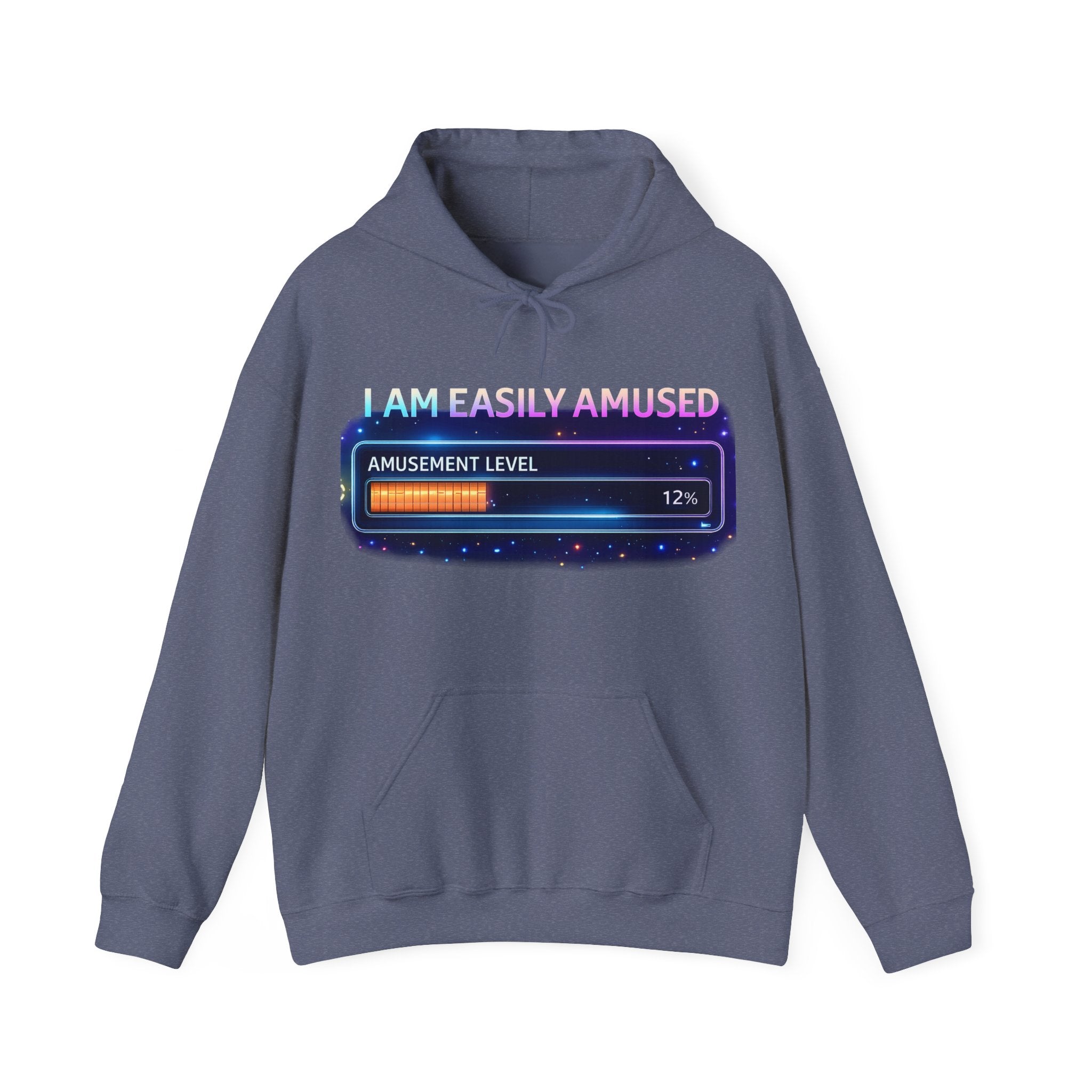 I Am Easily Amused Level Meter Hoodie | Funny Gamer Sweatshirt