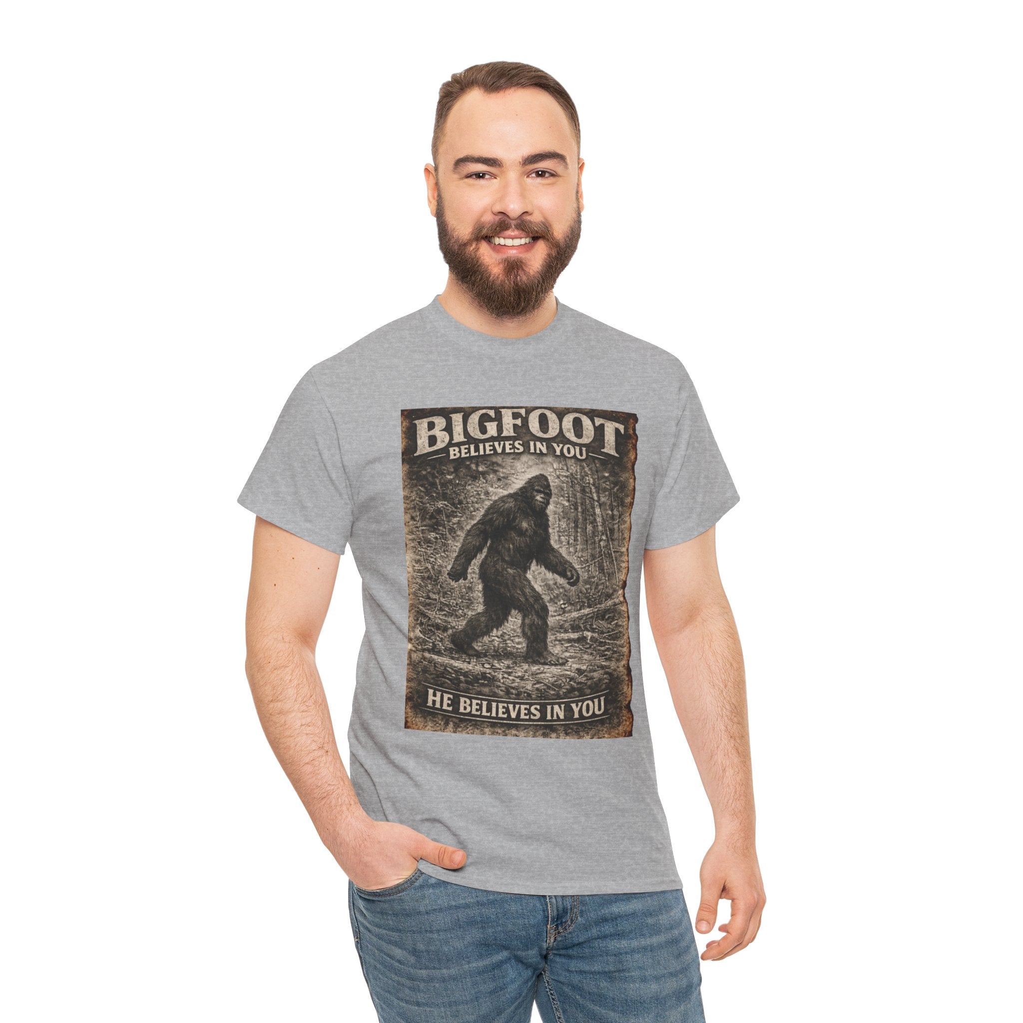 Bigfoot Believes In You T-Shirt — Vintage Sasquatch Graphic Tee