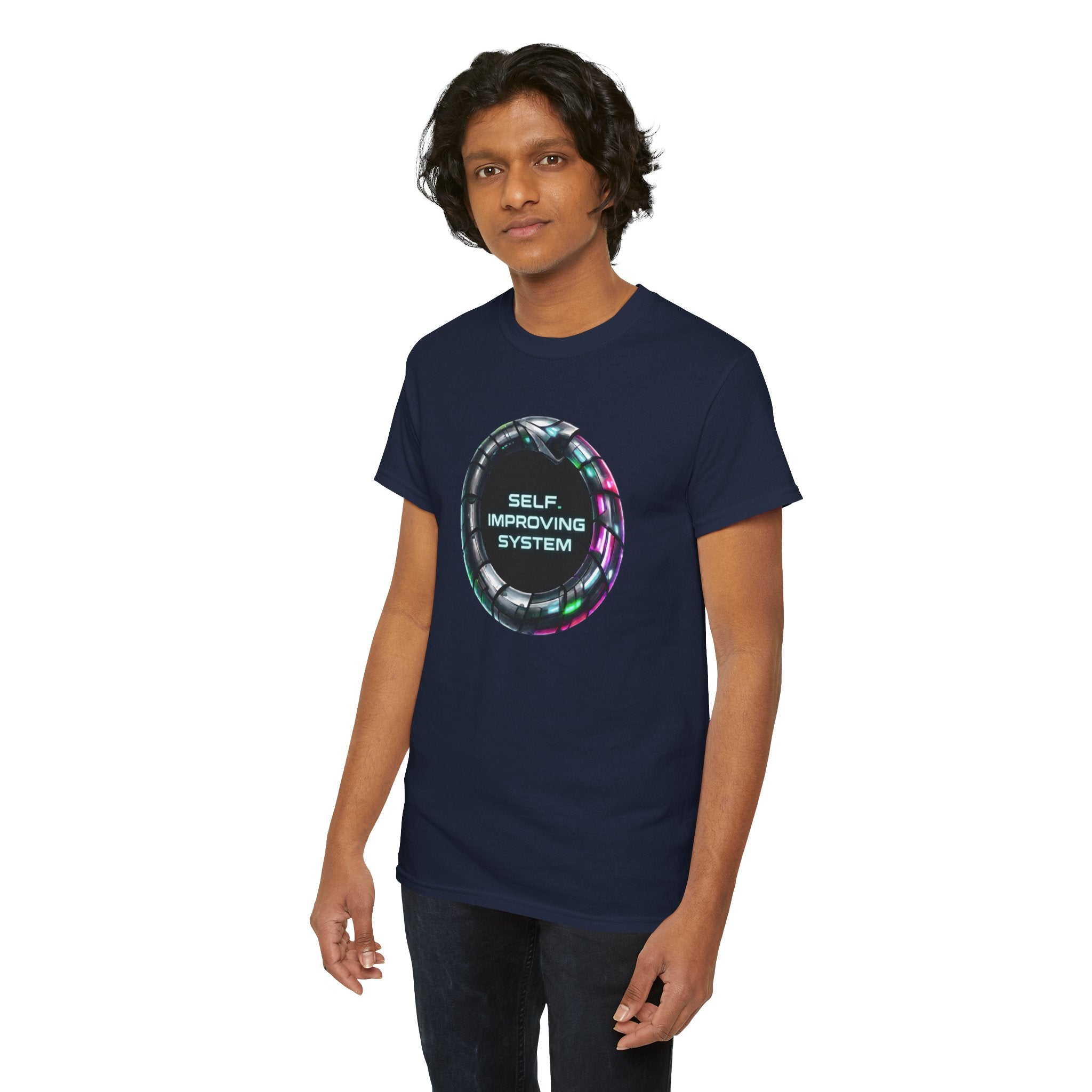 Self Improving System T-Shirt | Retro Futuristic Ouroboros Tee