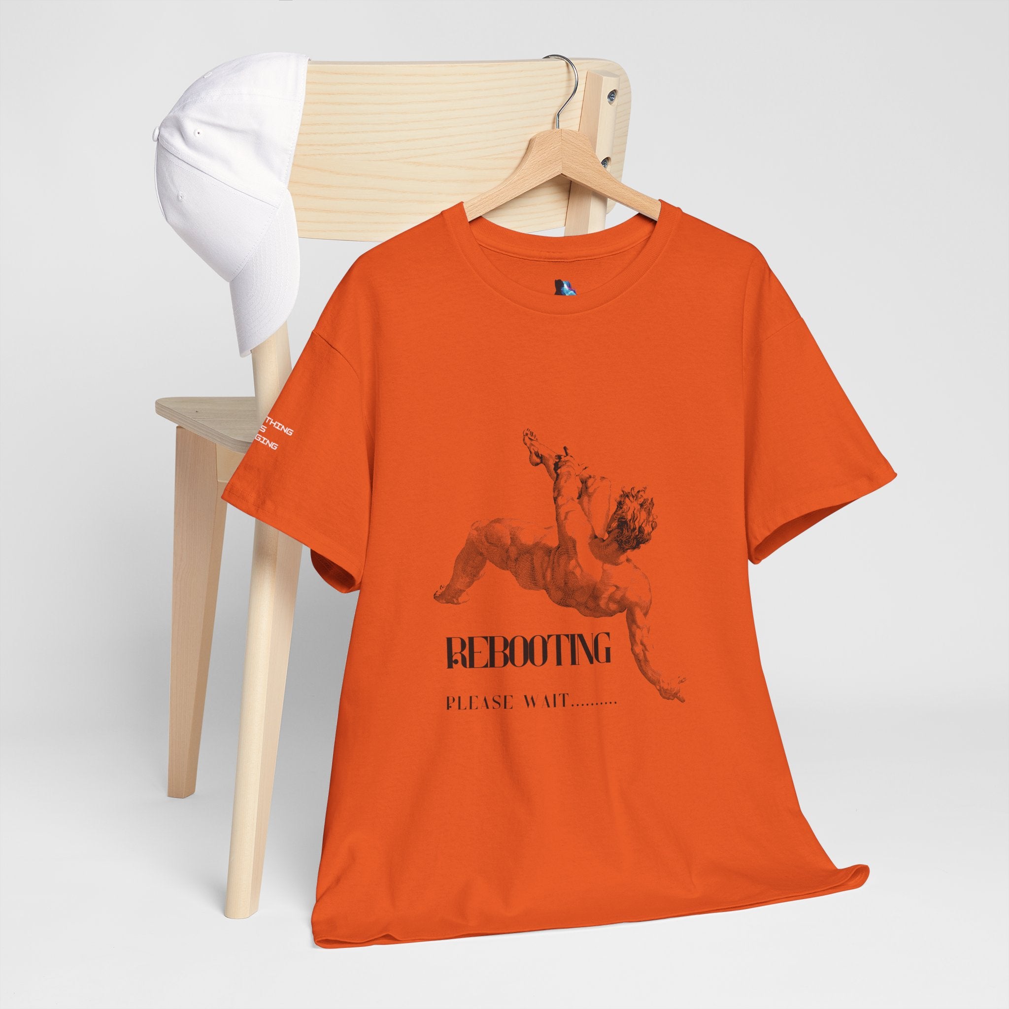 Rebooting Please Wait...  Artistic Unisex Heavy Cotton Tee - Perfect for Casual Wear, Unique Gift, Birthday, or Art Lovers