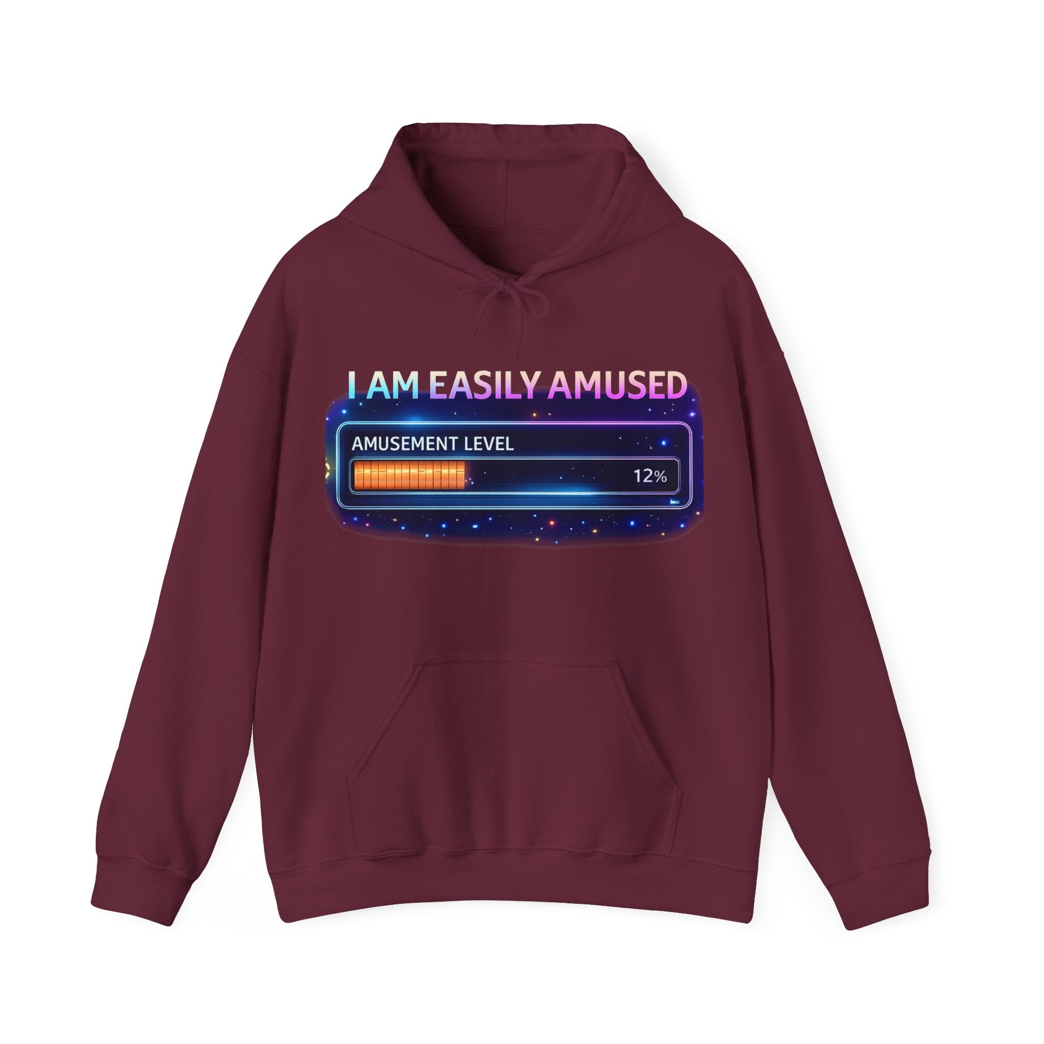 I Am Easily Amused Level Meter Hoodie | Funny Gamer Sweatshirt