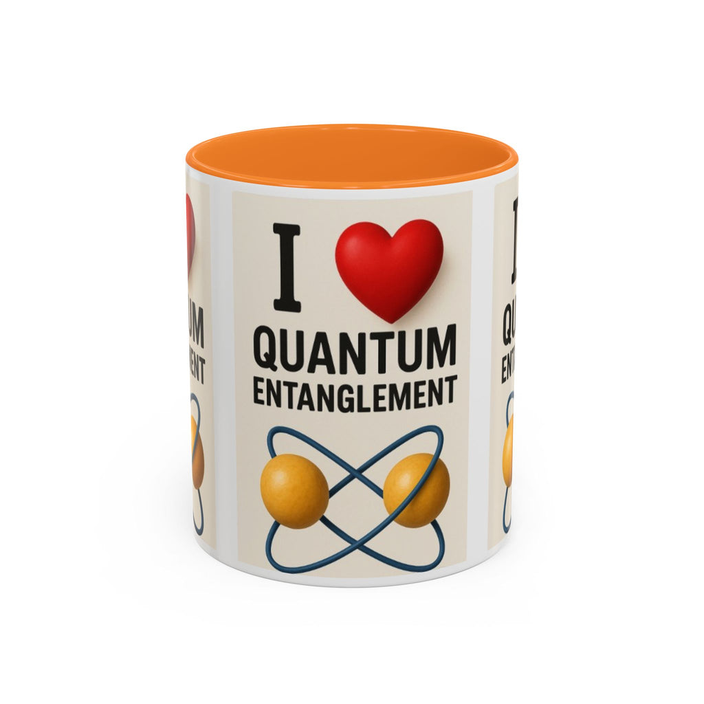 I Love Quantum Entanglement Mug – Science Nerd Coffee Mug