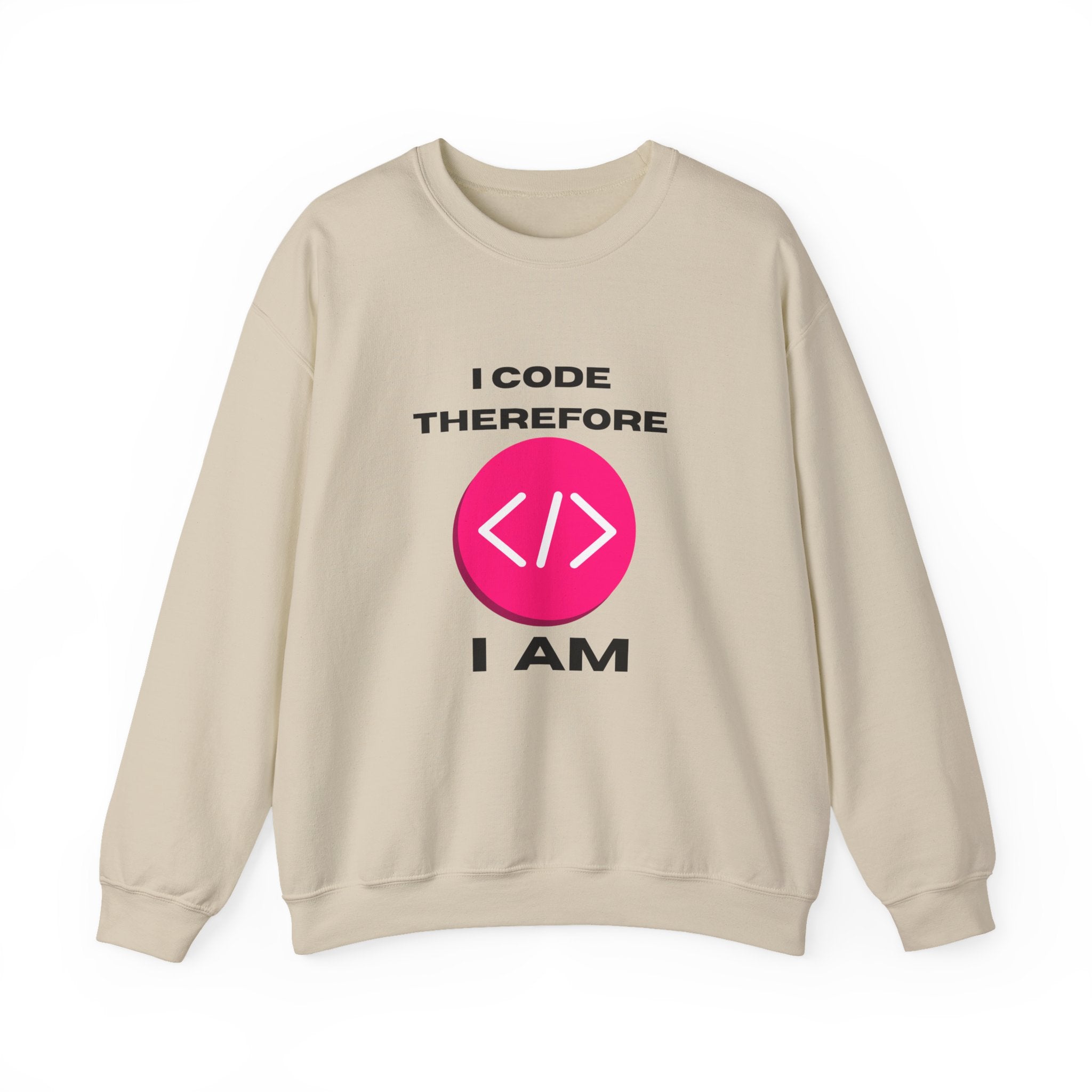 I code Therefore I Am Coding Crewneck Sweatshirt