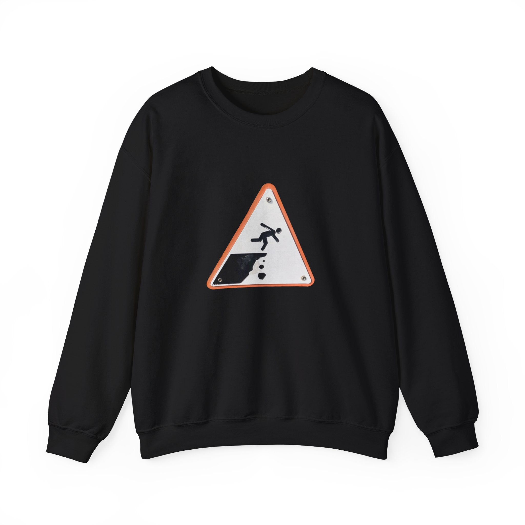 Irish Cliff Edge Warning sign funny Graphic Crewneck Sweatshirt: