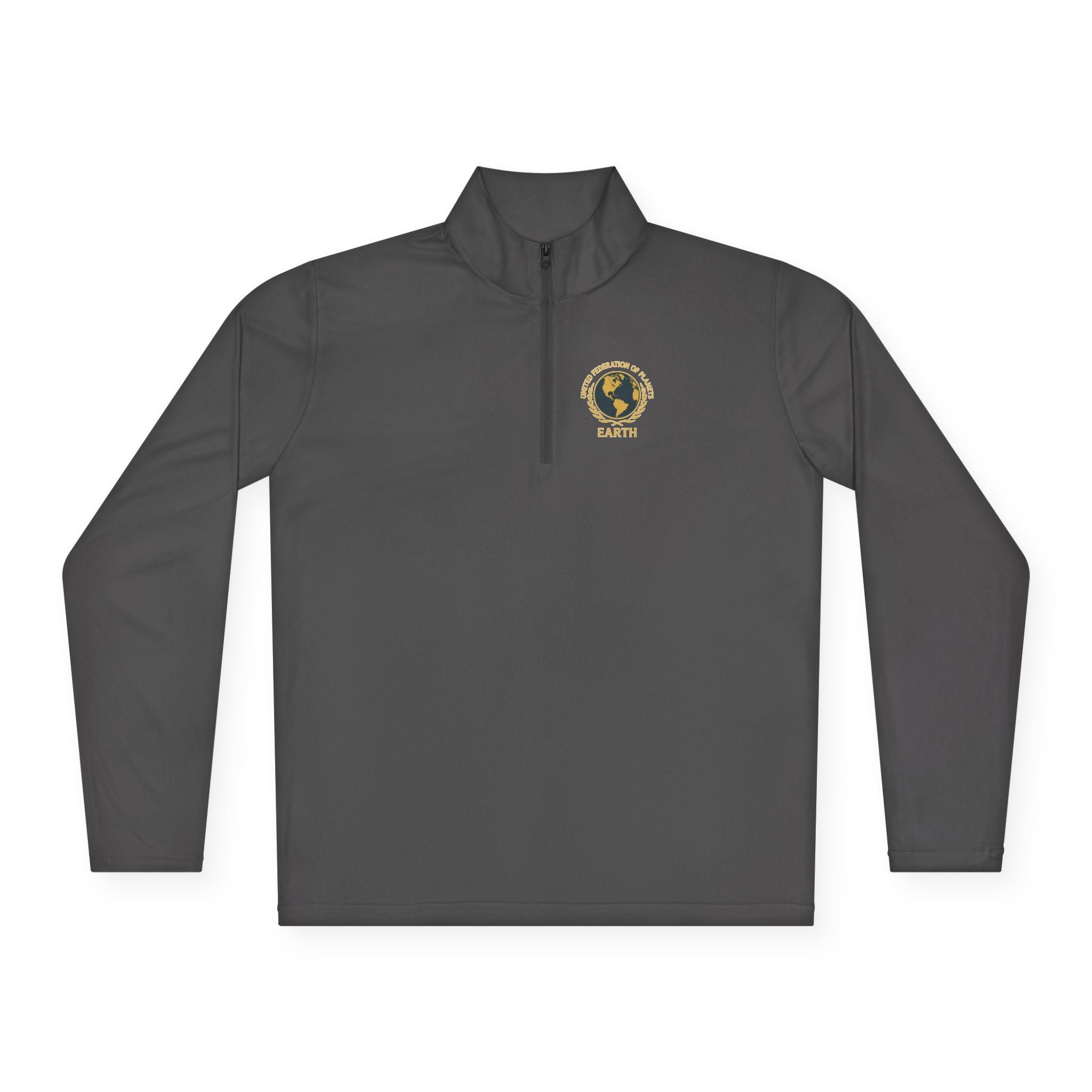 Star Trek United Federation of Planets Unisex Quarter-Zip Pullover - Comfortable, Stylish Outerwear for Outdoor Adventures, Casual Wear,